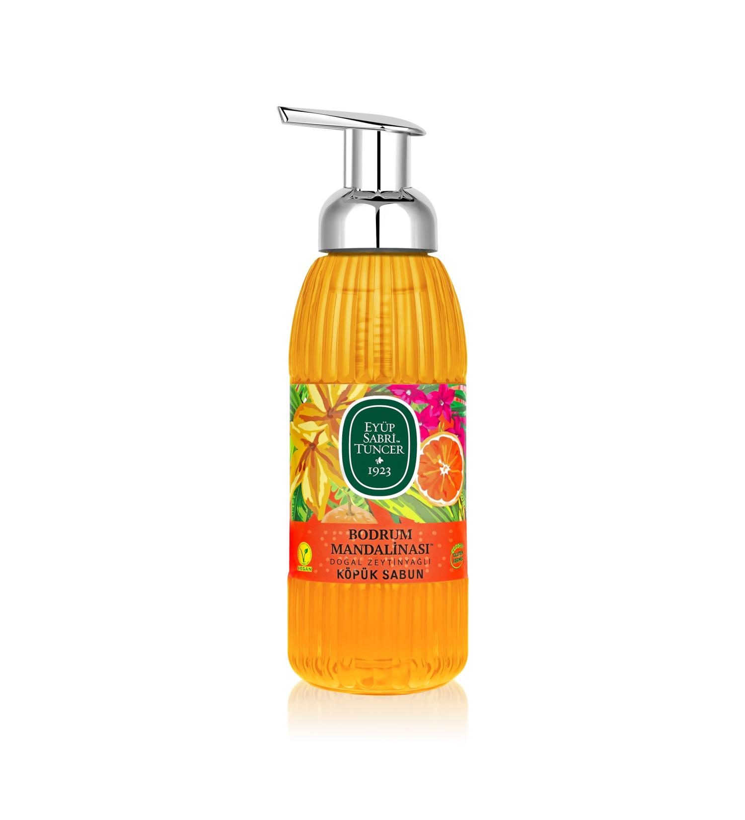 EY P SABR TUNCER Ey p Sabri Tuncer Bodrum Mandarin Natural Olive Oil Foaming Soap 500 ml Vegan Gluten-Free Hand Soap