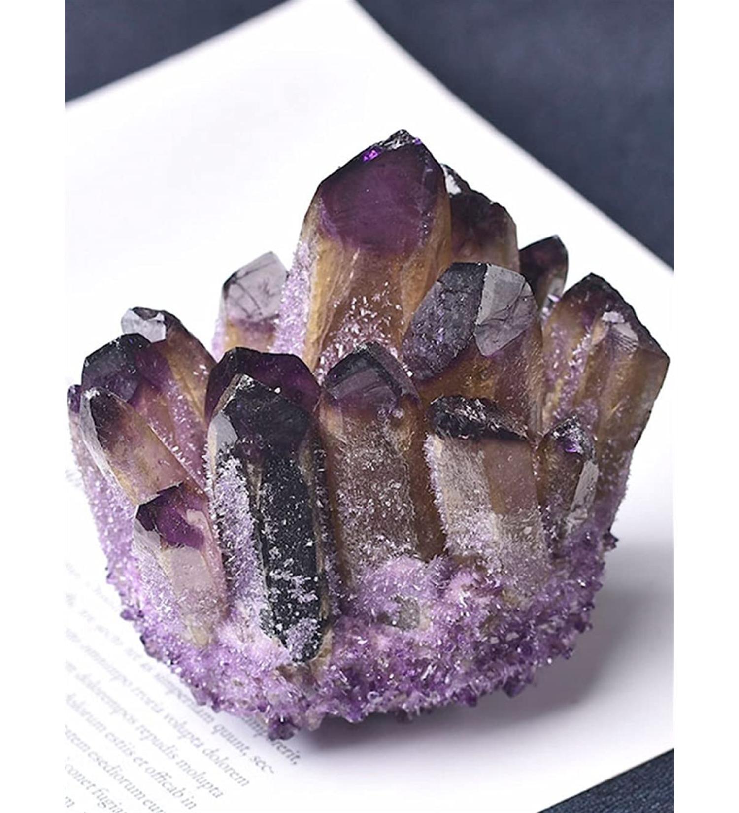 Room Decoration Natural Amethyst Cluster Quartz Crystal Rock Stone Purple Specimen Natural Rregular ShapeStone Home Decor 1PC for (Color : Amethyst Cluster Size : 500 600g) 500 600g Amethyst Cluster - Buy Online on GoSupps.com