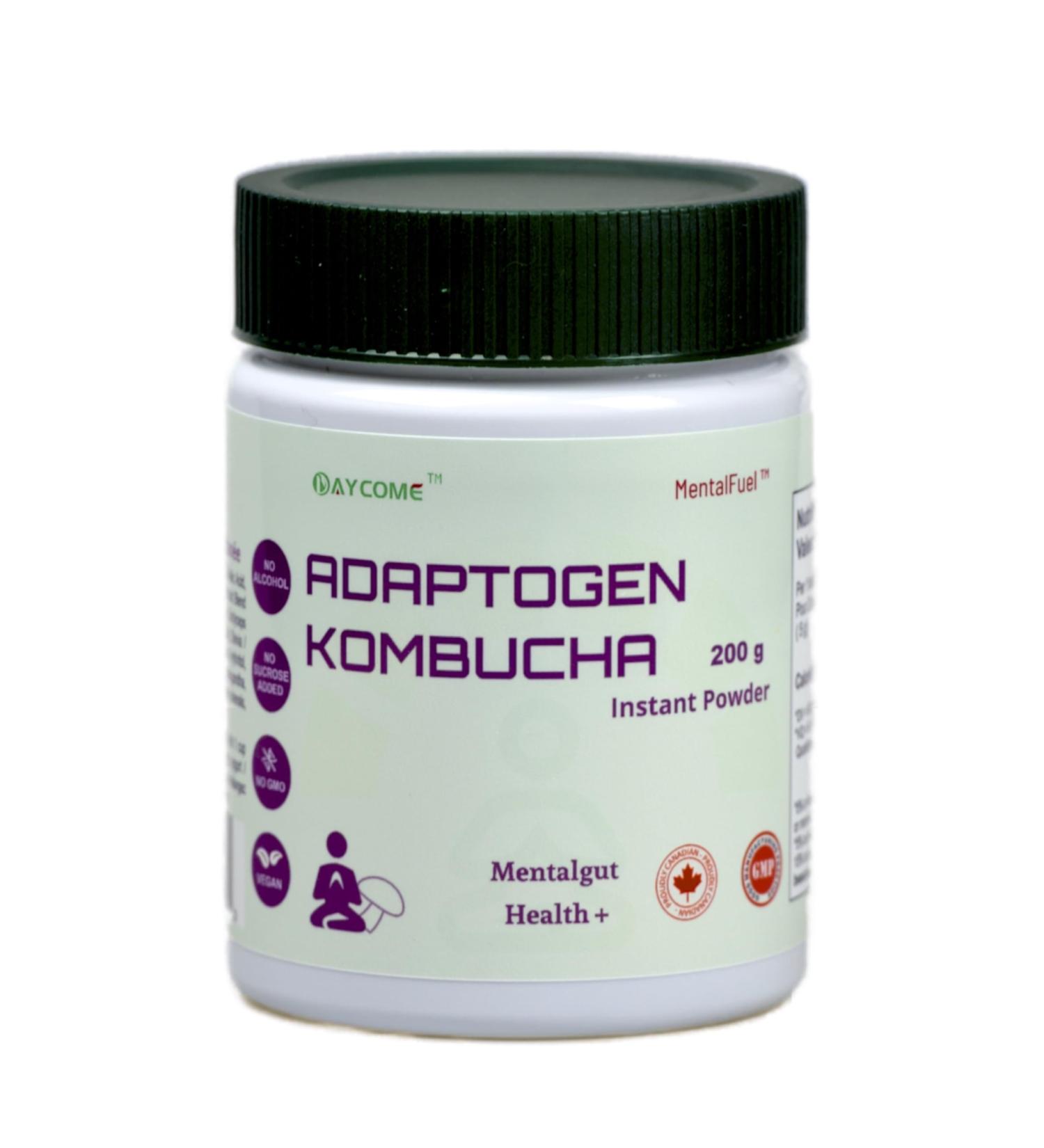 MentalFuel Adaptogen Kombucha Instant Powder - 40 Servings Sparkling Fermented Kombucha Drink with Adaptogen Blends Energy Focus Stress Relief Ashwagandha Rhodiola Reishi Ginseng and Maca Digestion & Immunity Gut-Brain Health Anti-oxidation Low Caffeine N - Buy Online on GoSupps.com