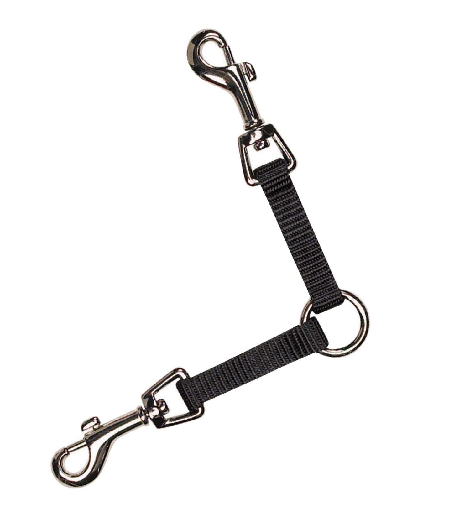 Guardian Gear Nylon 2-Way Coupler for Small Dogs | Durable Black Coupler with Nickel Plated Clip | 10.2cm (4 inch) Shipping Worldwide - Buy Online on GoSupps.com
