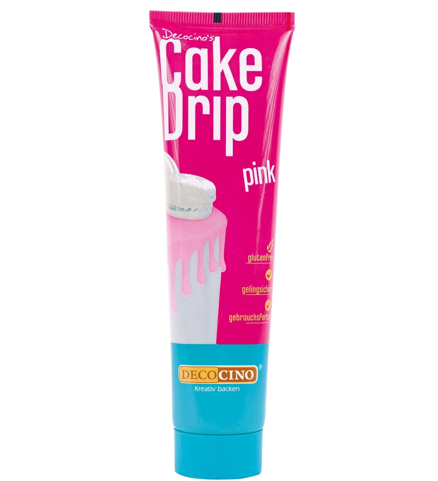 Decocino Pink Cake Drip (90g) - Ready-to-Use Decoration for Cakes Muffins & Cupcakes | Delicious Taste for Perfect Baking - Buy Online on GoSupps.com