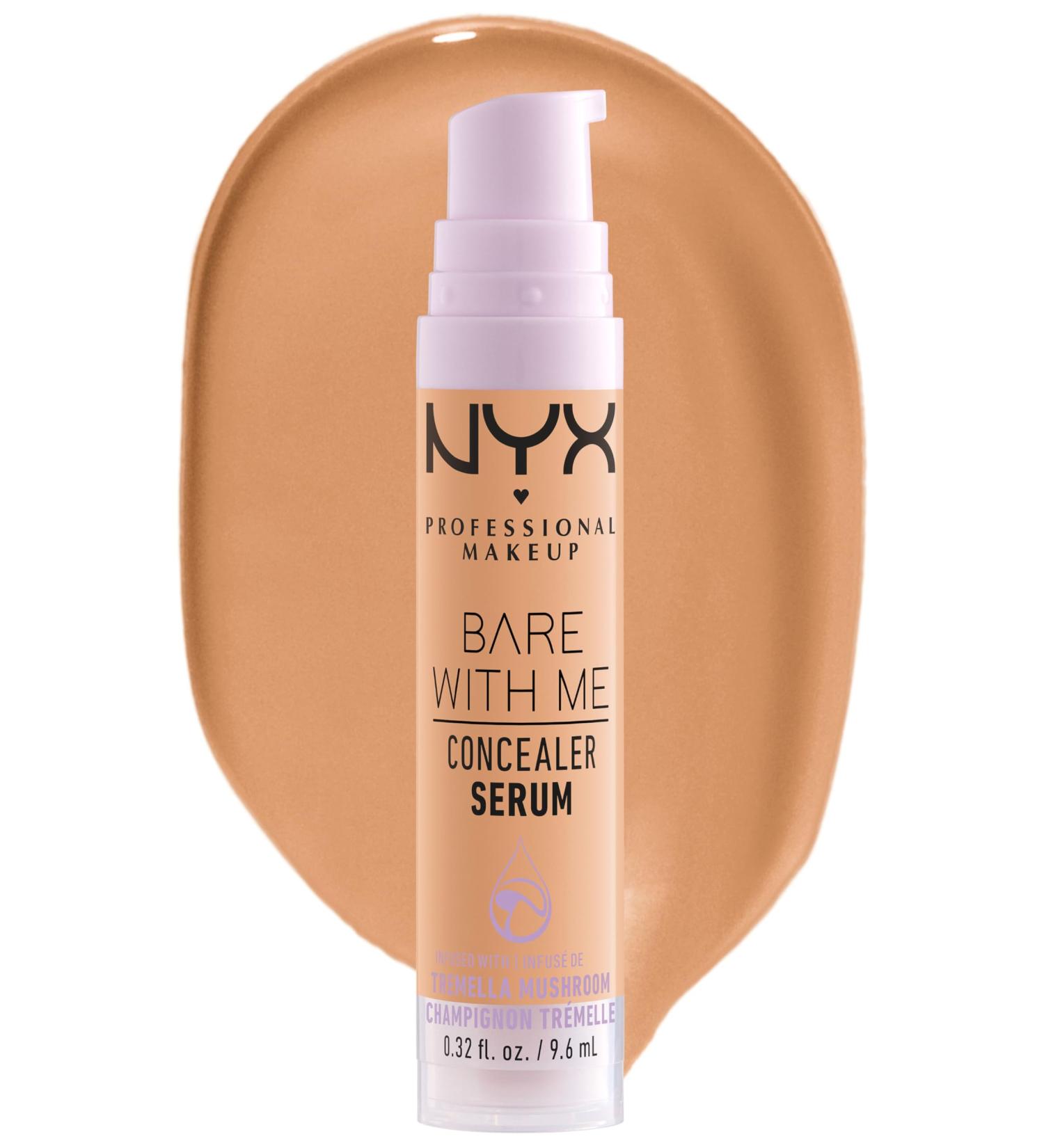 NYX Professional Makeup Covering Serum - Medium Coverage Concealer for Dark Circles & Redness Natural Finish 9.6ml - Bar With Me Medium Golden - Buy Online on GoSupps.com