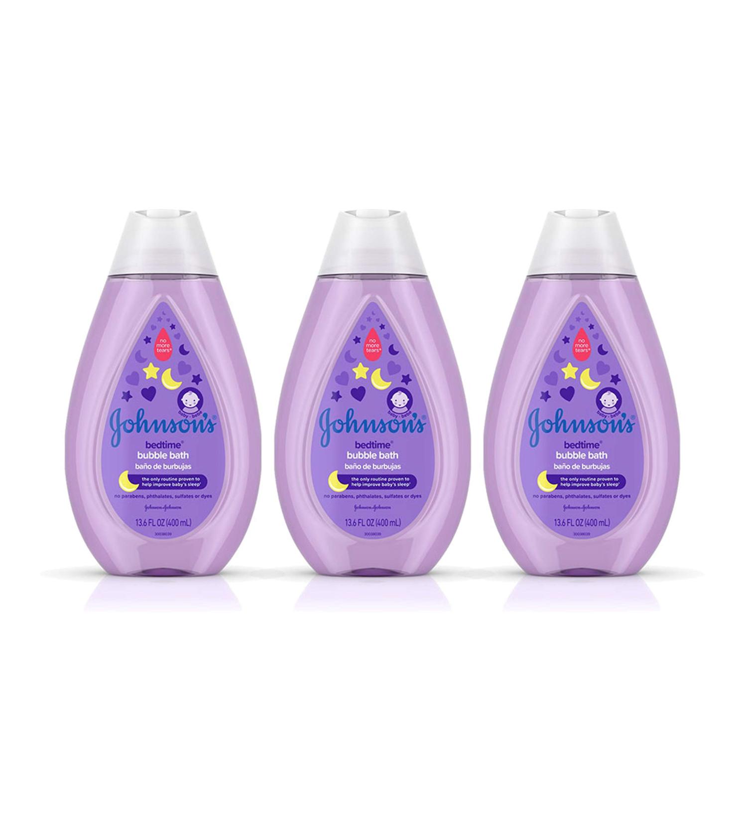 Johnson's Baby Bedtime Bubble Bath 13.6 Fl Oz - Pack of 3 | Hypoallergenic & Sulfate-Free with NaturalCalm Aromas - Buy Online on GoSupps.com