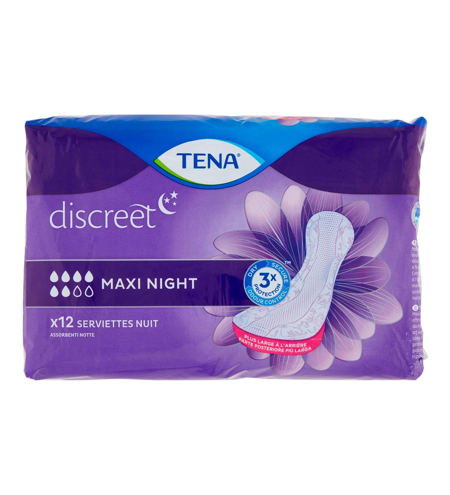 Tena Lady Maxi Night Protection 12 Pack - 12 Count - Buy Online on GoSupps.com