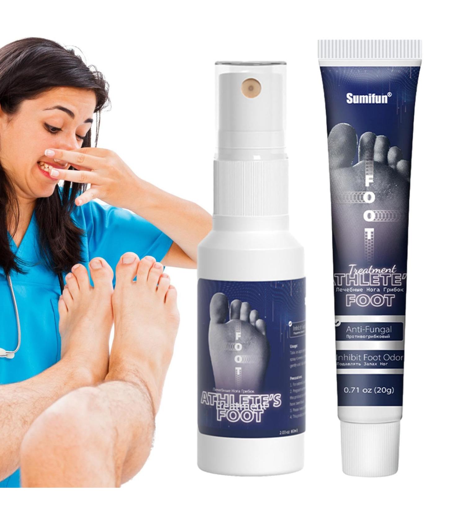 Feet Spray Foot Odor Cream | Natural Ingredients Athletes Foot Liquid Set Foot Care Products Non-Irritating Natural Ingredients For Women And Men Houssem - Buy Online on GoSupps.com