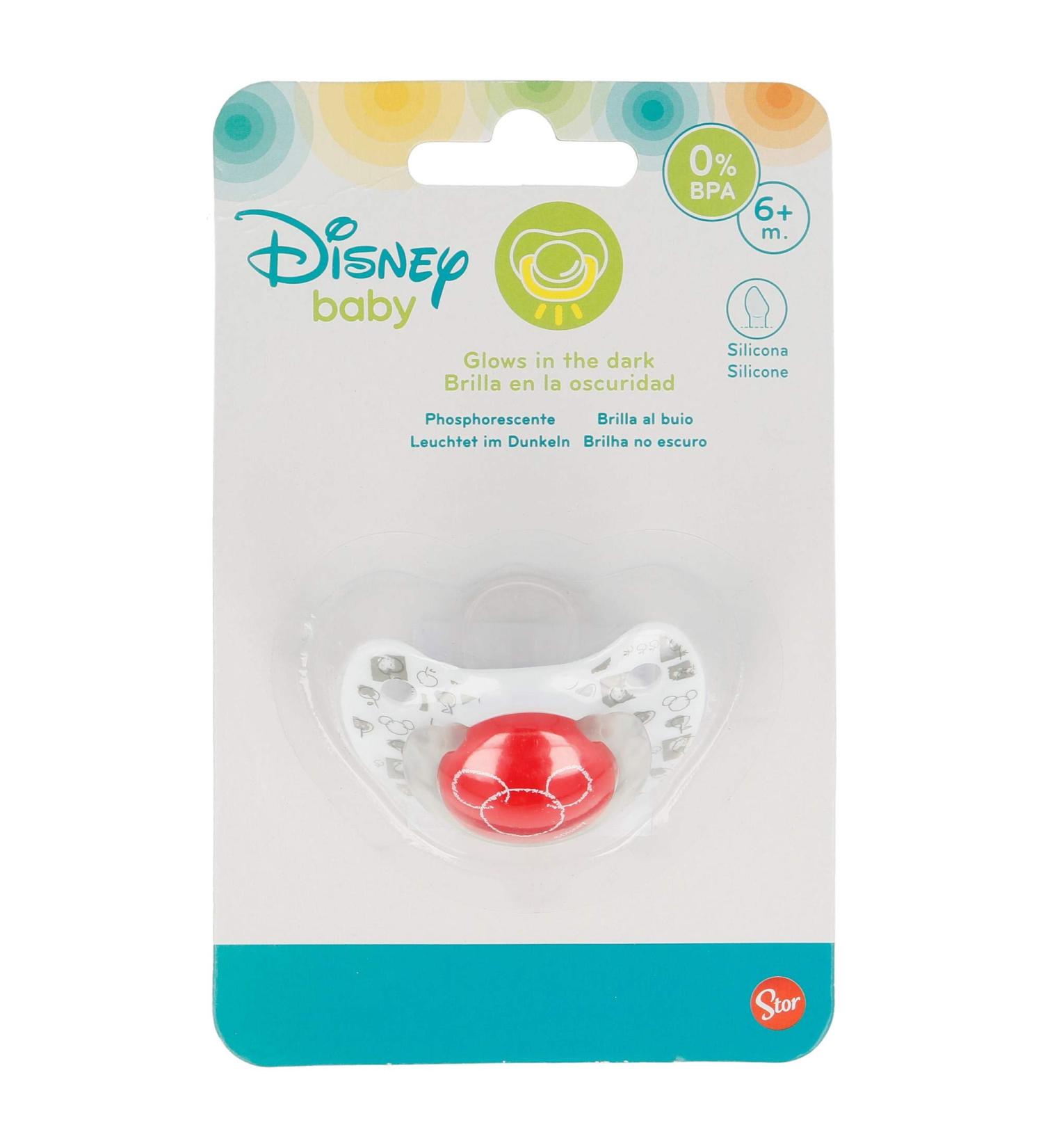 Stor Pack 1 ANATOMICAL PACIFIER WITH SILICONE TEA 6-18 M Mickey&Minnie