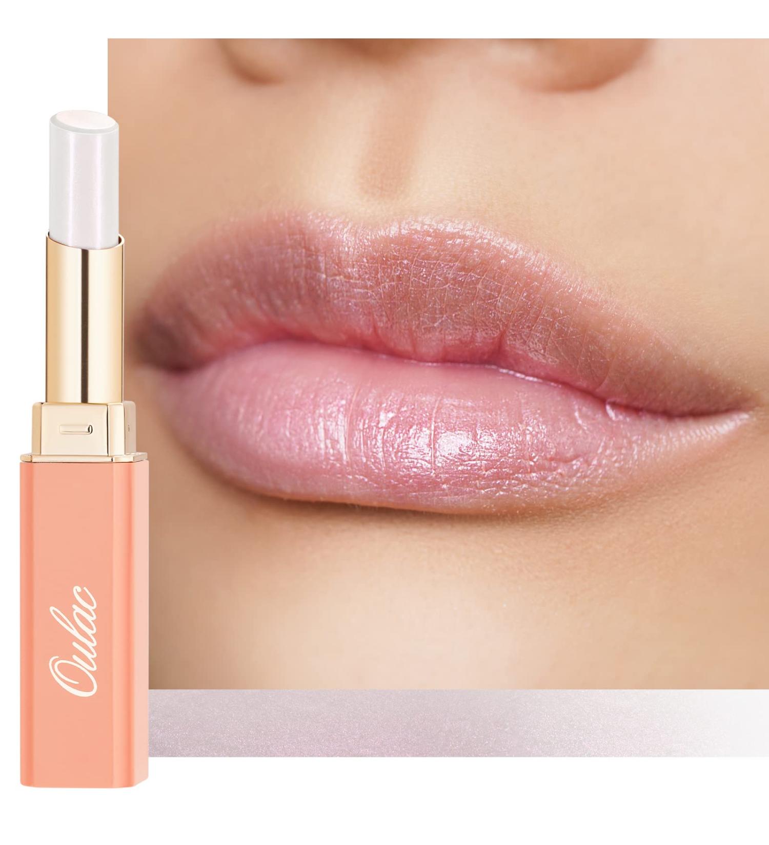 Oulac Moisture Shine Lipstick - Sheer Milky White Lip Balm for Dry Lips | Vegan Hydrating Lipstick with Glossy Finish - Halo S3 - Buy Online on GoSupps.com