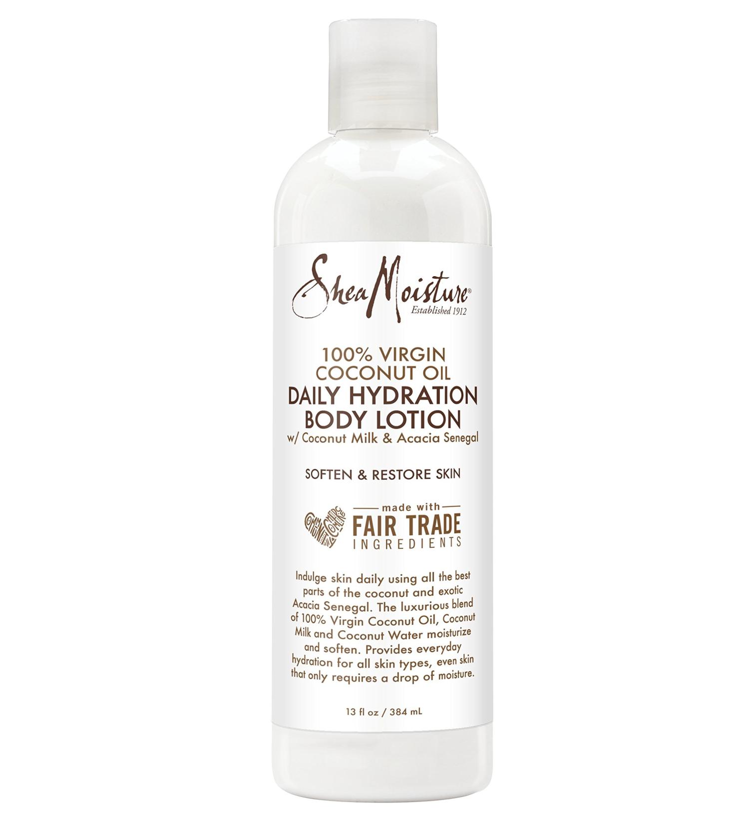 100% Virgin Coconut Oil Daily Hydration Body Lotion by Shea Moisture - Unisex 13 oz | Nourishing Moisturizer for Soft Skin - International Shipping Available - Buy Online on GoSupps.com