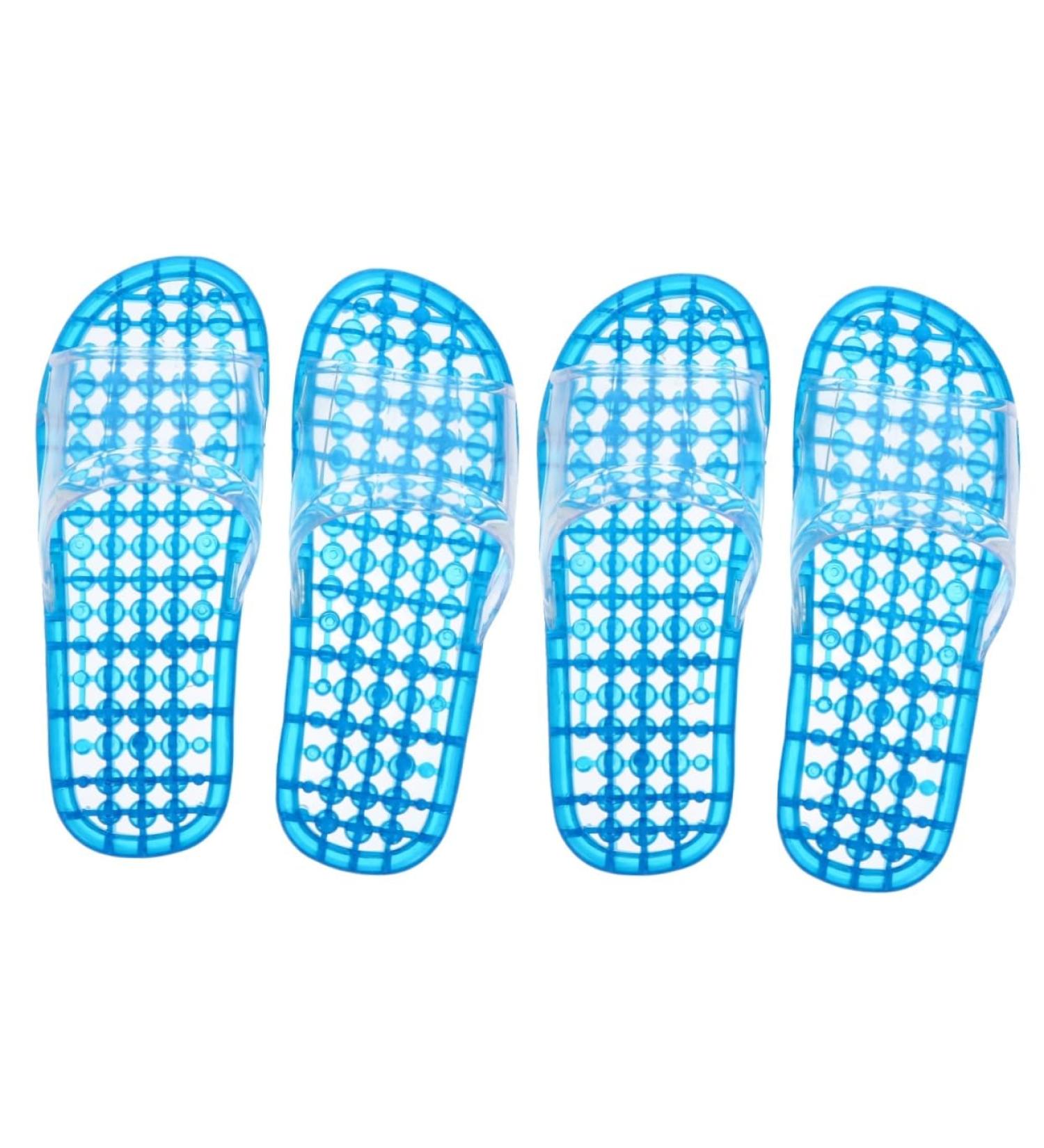 MAGICLULU 2 Pairs Slippers Quick Drying Shower Slippers Green Home Indoor Slippers Non Dorm Shoes Gym Foot Spa Soak Tub Shower Footware Massaging Travel Pvc Household Plastic Barrel 25x9.5cm 8x2pcs Bluex2pcs - Buy Online on GoSupps.com