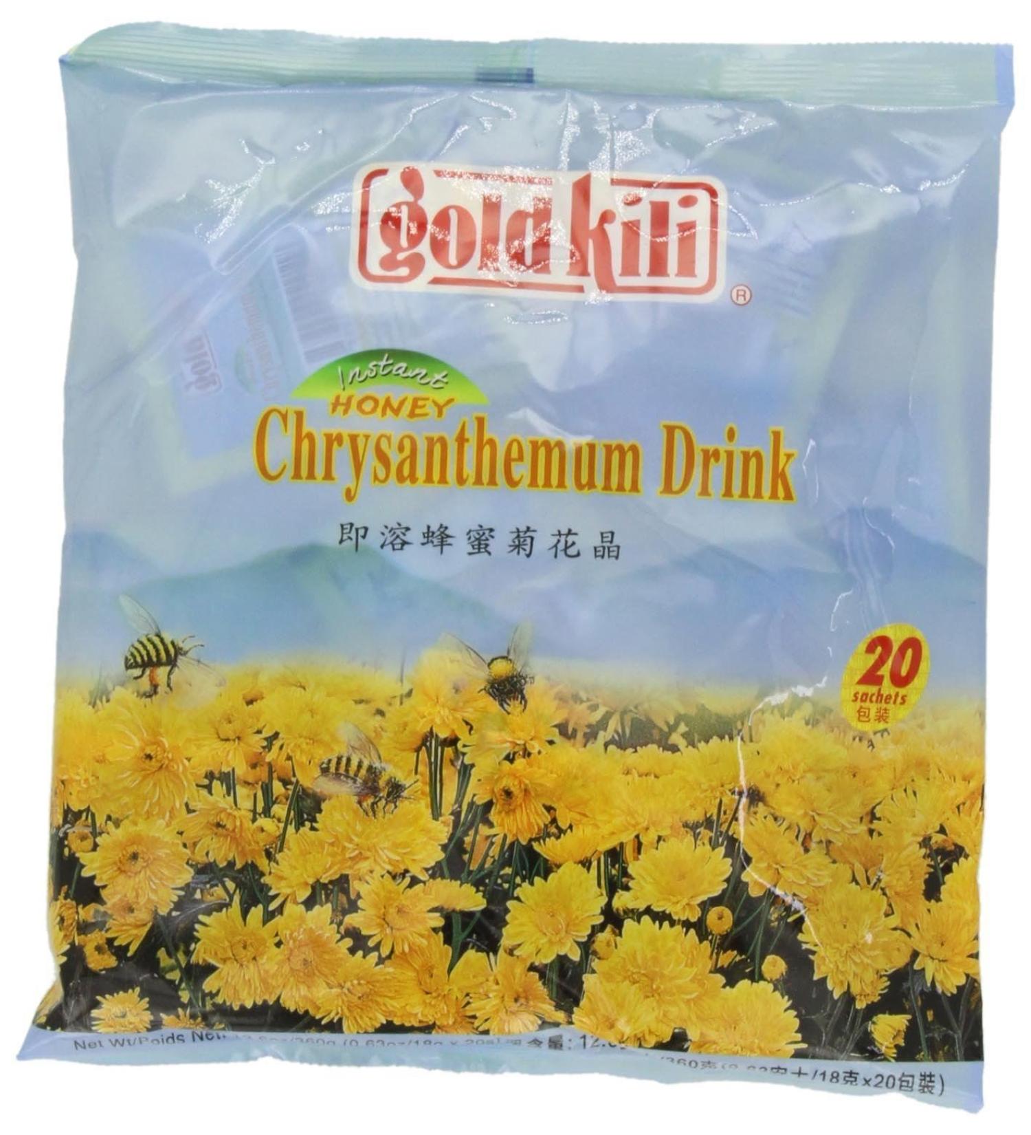 20 Sachets Goldkili Instant Honey Chrysanthemum Herbal Drink Tea Hot Cold Sachet Chinese