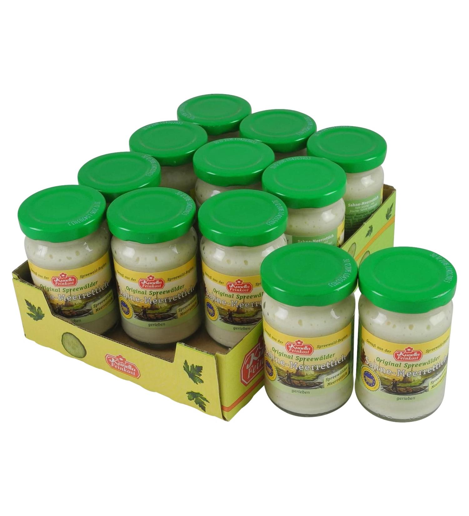 Original Spreewald cream horseradish in a jar pack of 12 (12 jars of 100 g each)