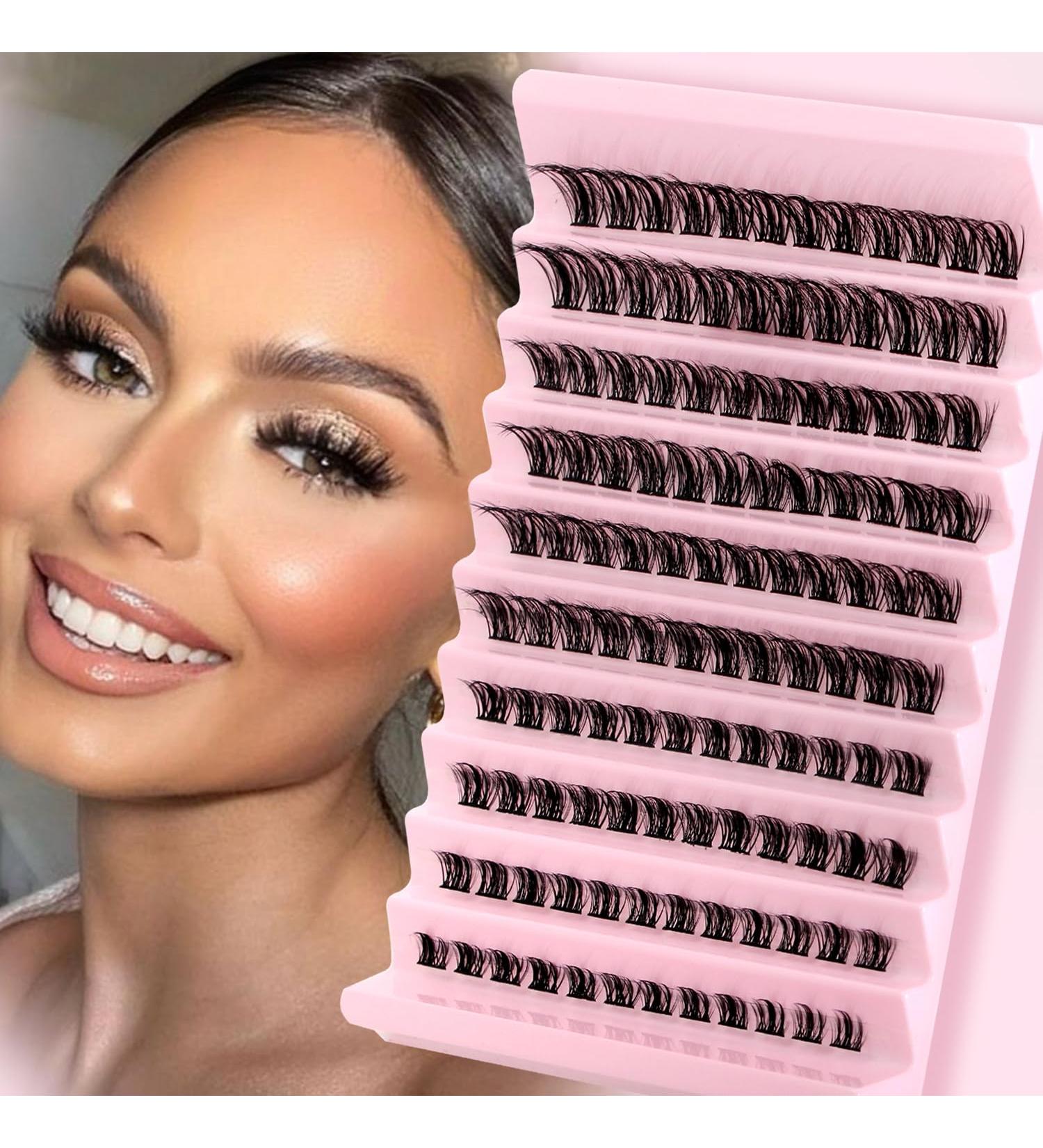 120Pcs DIY Natural Look Wispy Cluster Lash Extensions - 8-16MM D Curl Individual Lashes for Home Use - Reusable Individuals (Pretty) - Buy Online on GoSupps.com