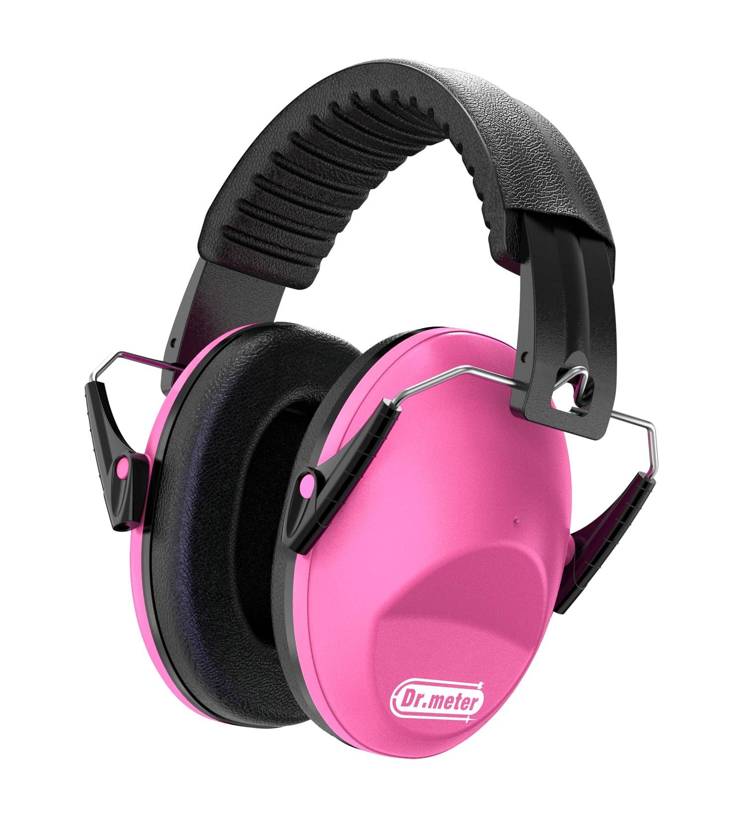 Dr.meter Children Ear Defenders SNR 27dB Protective Earmuffs - Rose Red - Buy Online on GoSupps.com