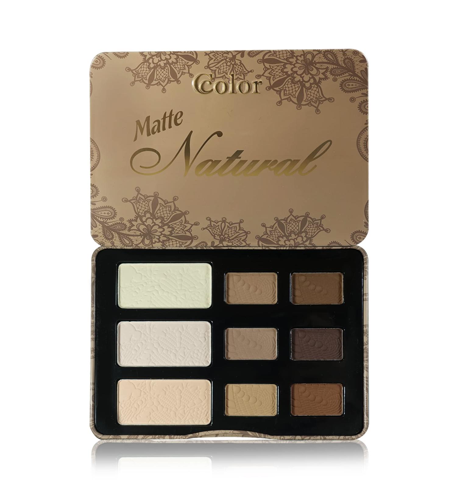 Ccolor Cosmetics Matte Natural 9-Color Eyeshadow Palette - Highly Pigmented Matte Finish Eye Shadow Makeup Kit for Long-Wearing, Easy-to-Blend Neutral Shades - Buy Online on GoSupps.com