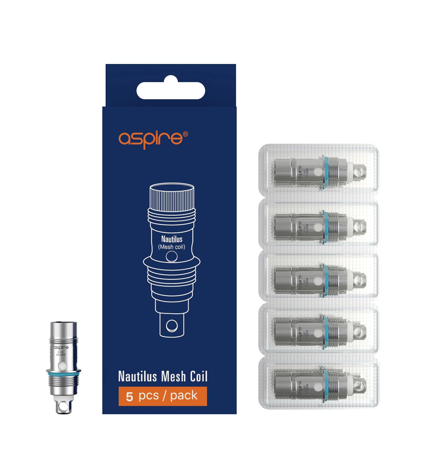 Buy Aspire Nautilus Mesh Heads 0.3 Ohm - 5 Pack | Best International Shipping - Buy Online on GoSupps.com