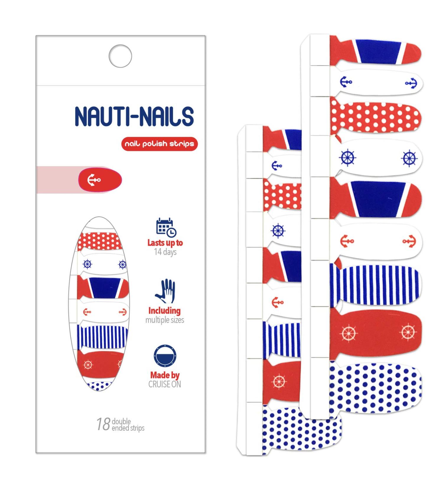 Nautical Themed Cruise Nail Strips - Fun Fingernail Polish Decorations - Buy Online on GoSupps.com