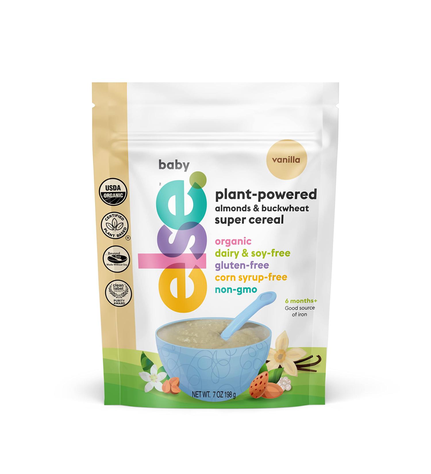 Else Nutrition Super Cereal for Babies 6+ Months | Real Whole Plant Ingredients | Gluten-Free Carbs & Plant Protein | Vanilla Flavor | 7 oz Pack - Buy Online on GoSupps.com