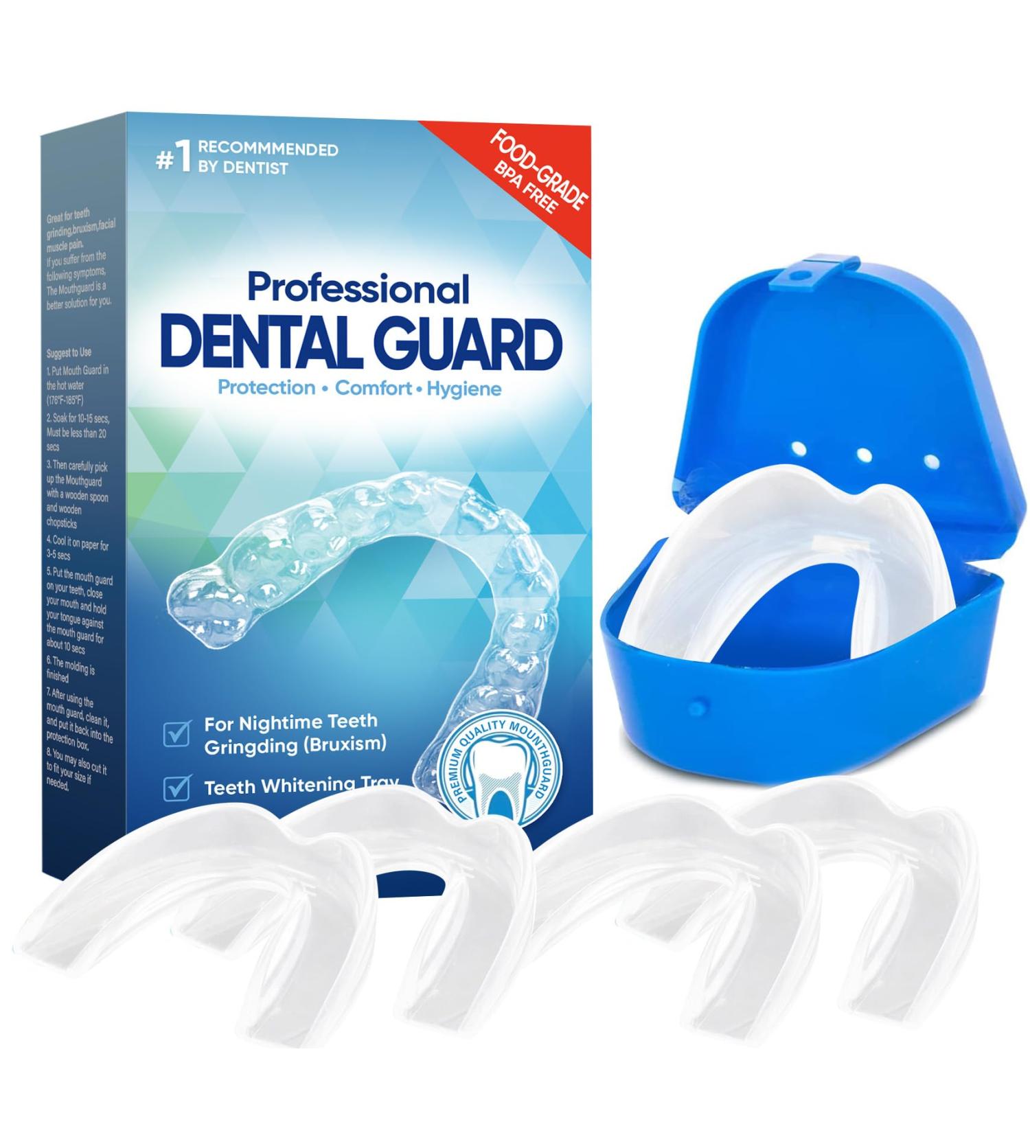 Moldable Night Guard for Teeth Grinding - 4 Pack/2 Size | Stop Grinding Teeth at Night - Buy Online on GoSupps.com