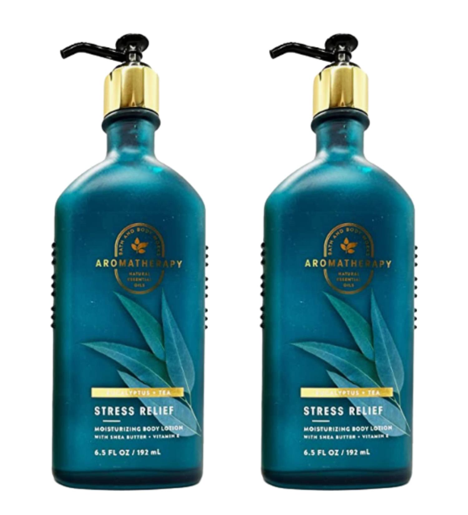 Bath and Body Works Stress Relief Eucalyptus Tea Aromatherapy Gift Set of 2-6.5 Ounce Moisturizing Body Lotion with Shea Butter and Vitamin E