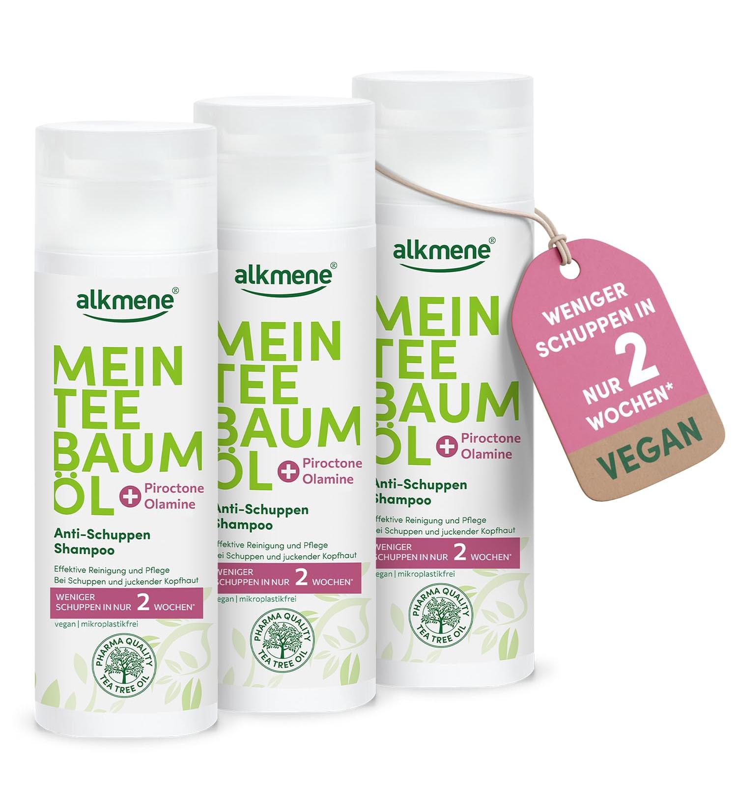  Alkmene alkmene My Tea Tree Oil Anti-Dandruff 3 x 200 ml Less dandruff in 2 weeks Shampoo against dandruff and itchy scalp Anti-dandruff shampoo - Buy Online on GoSupps.com