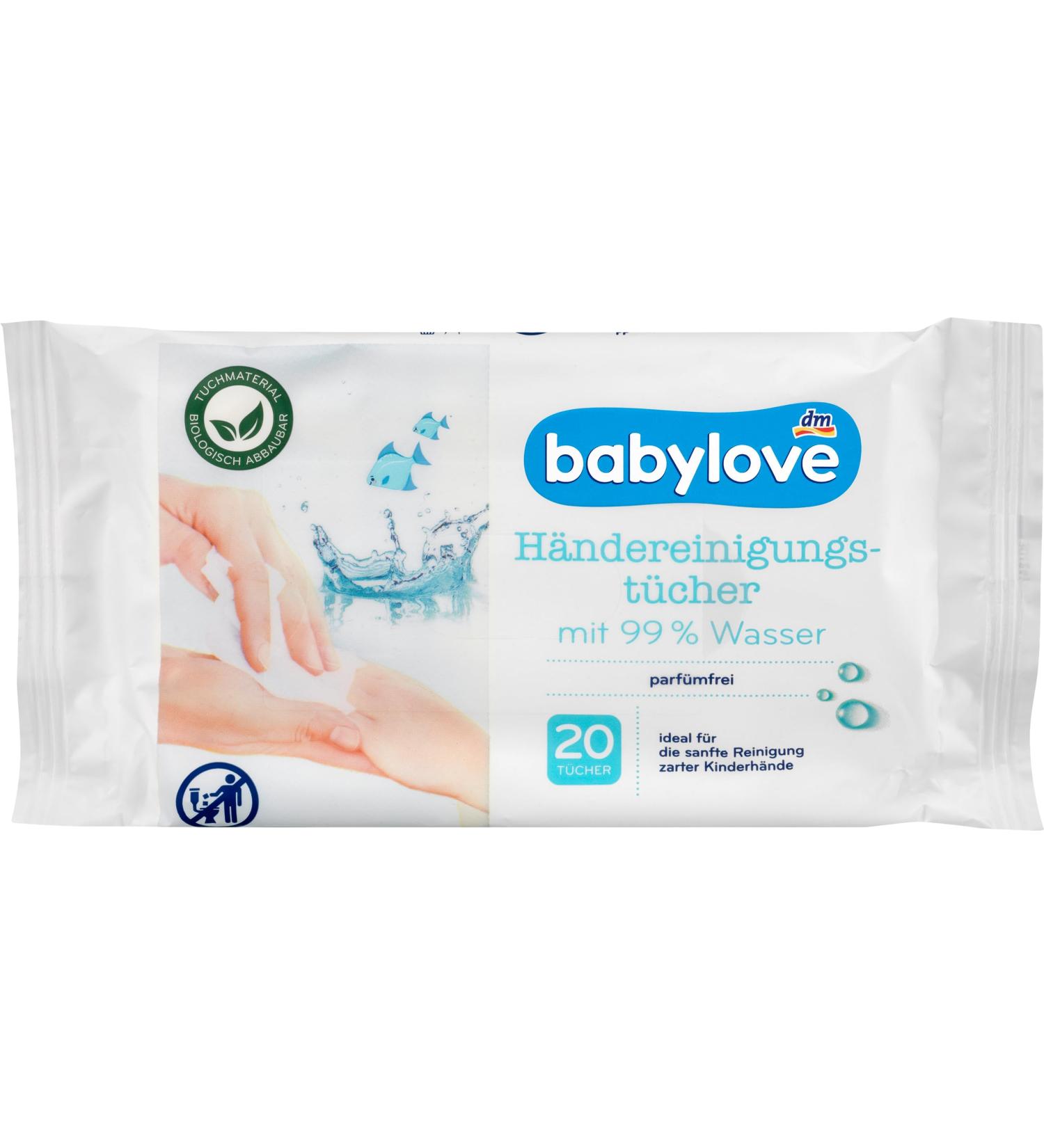 Babylove wet wipes and co (5x 20 wipes hand cleaning wipes) 5x 20 wipes hand cleaning wipes