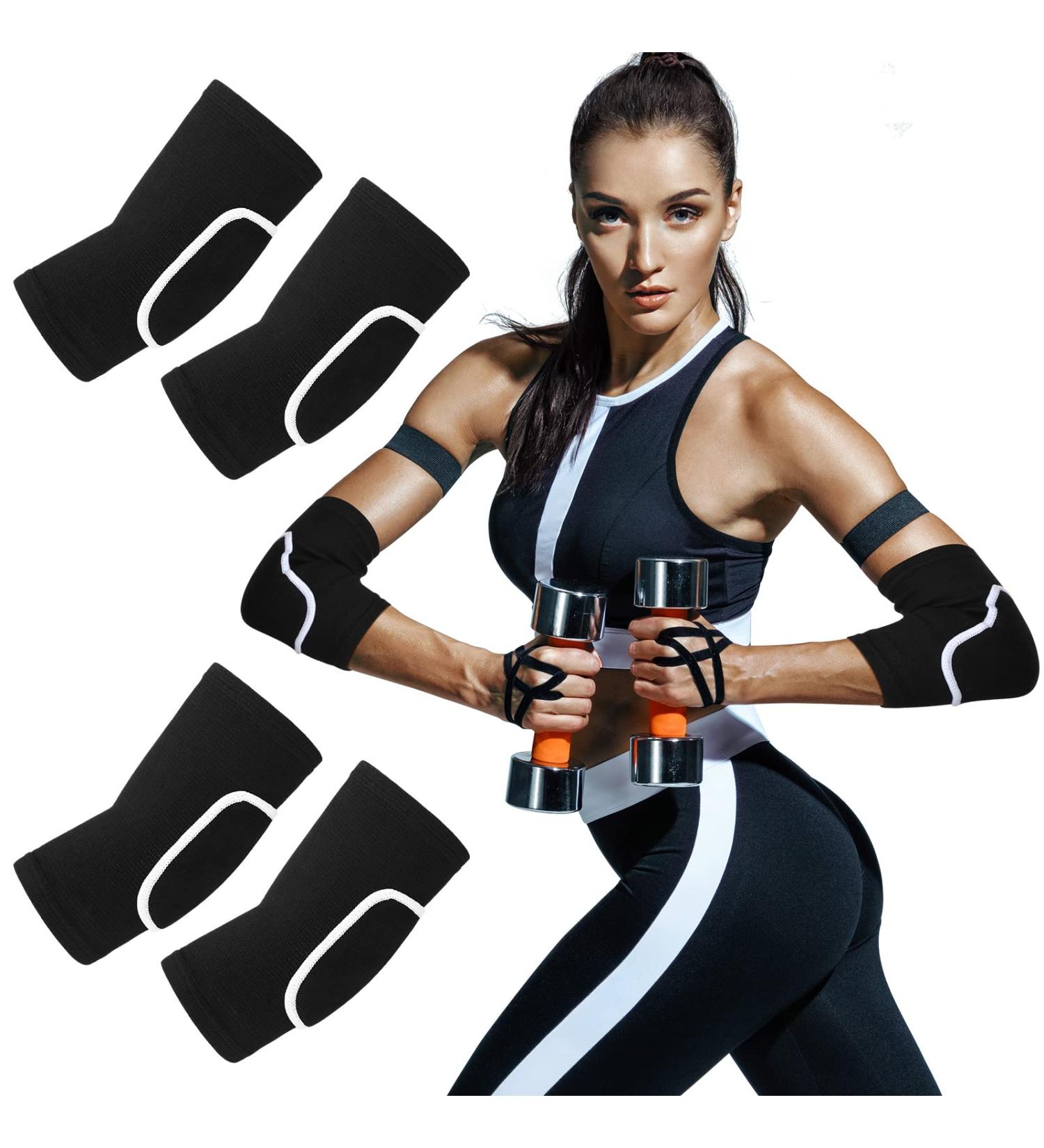 Kathfly 2 Pair Breathable Elbow Pads - Protective Compression Sleeves for Sports | Elbow Support for Men & Women - Buy Online on GoSupps.com