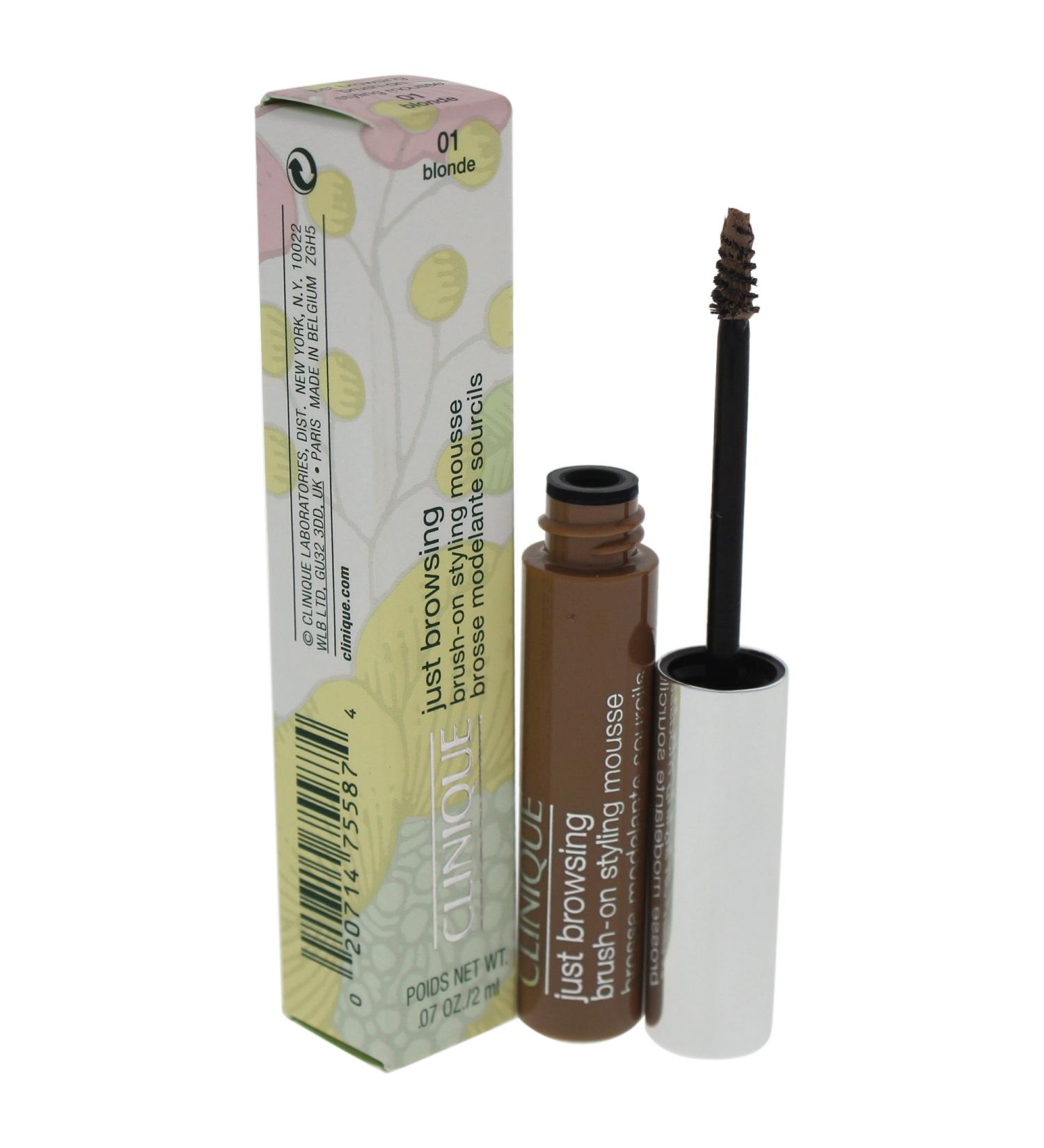 Clinique Just Browsing Brush-on Styling Mousse  Blonde  0.07 Ounce Blonde 1 Count (Pack of 1)