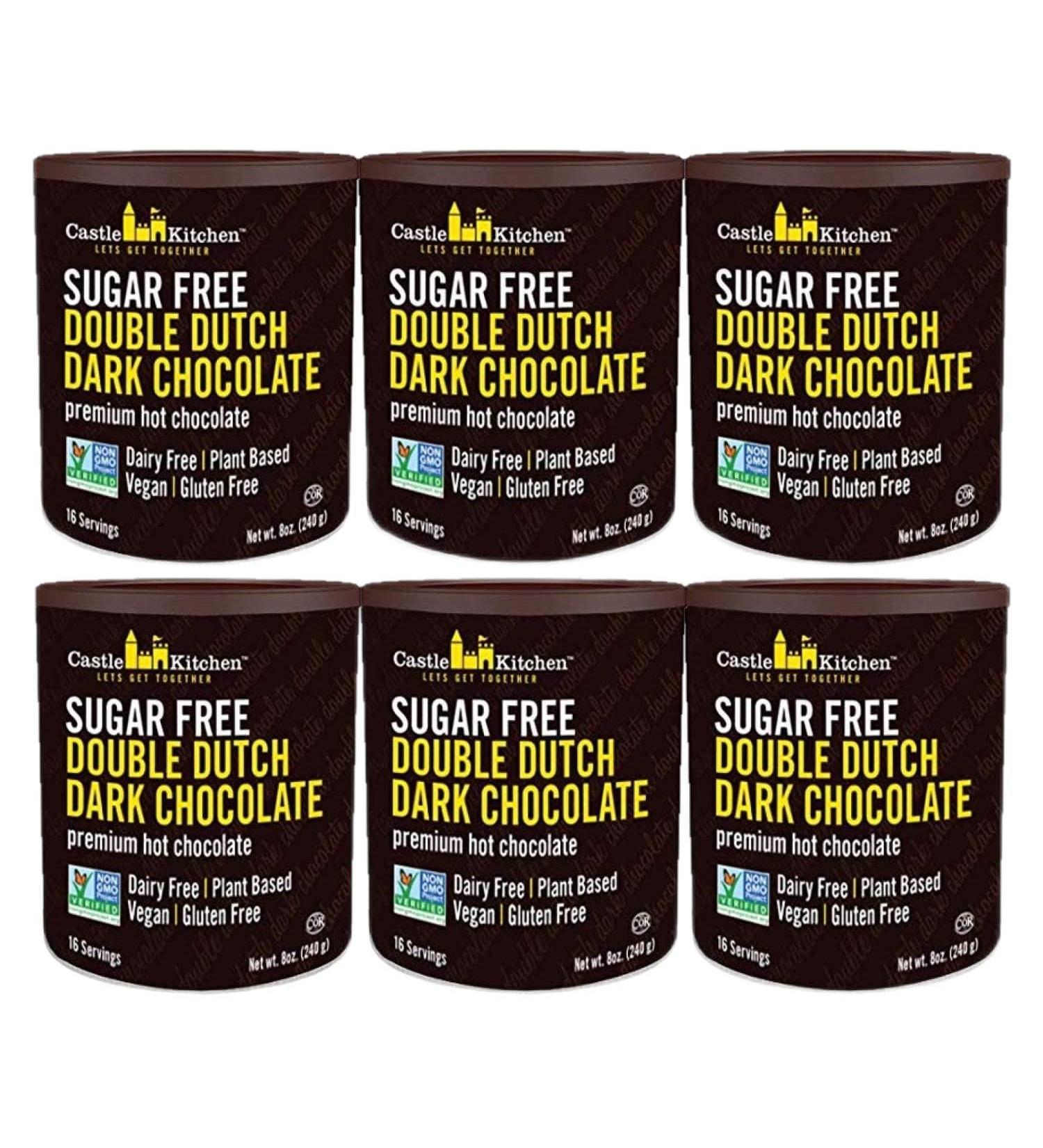 Castle Kitchen Sugar Free Hot Chocolate Double Dutch Dark Chocolate 6/240g Chocolate 1.44 kg (Pack of 1)