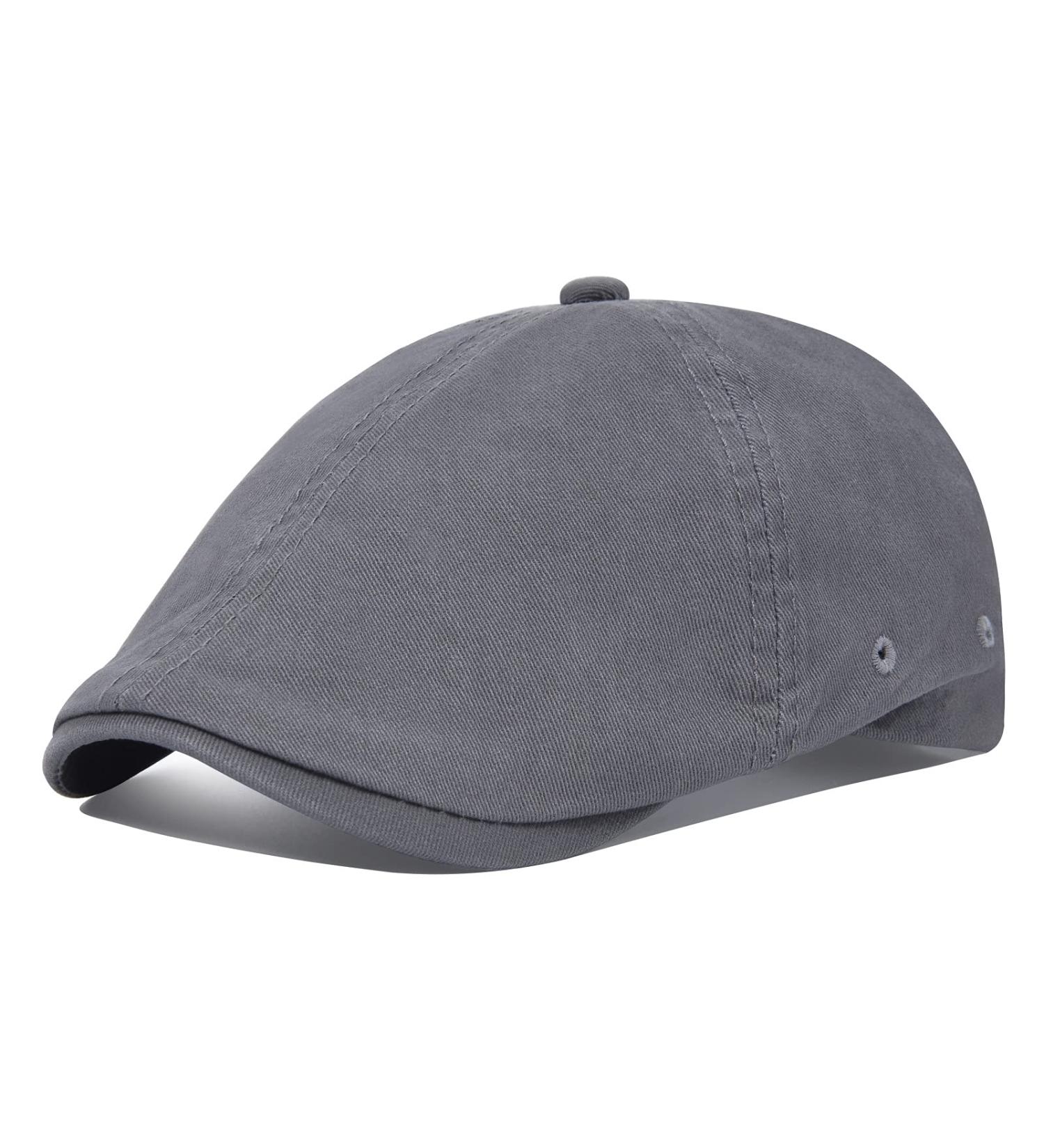 VOBOOM Cotton Flat Cap Cabbie Hat Dark Grey | Gatsby Ivy Irish Newsboy Hat - Buy Online on GoSupps.com