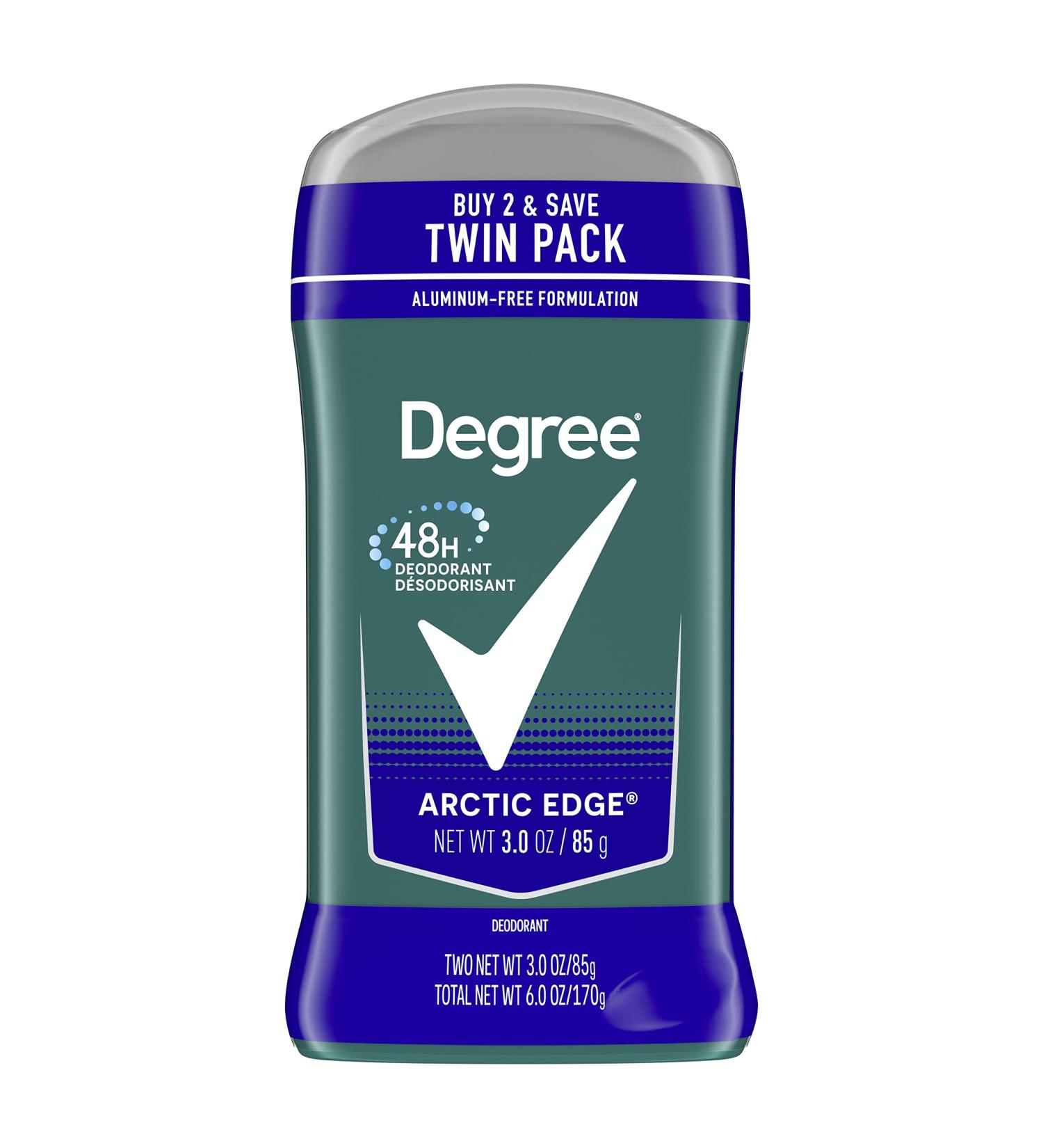 Degree Men Original Deodorant 48-Hour Odor Protection - Arctic Edge 3 oz Twin Pack | Buy Online - Buy Online on GoSupps.com