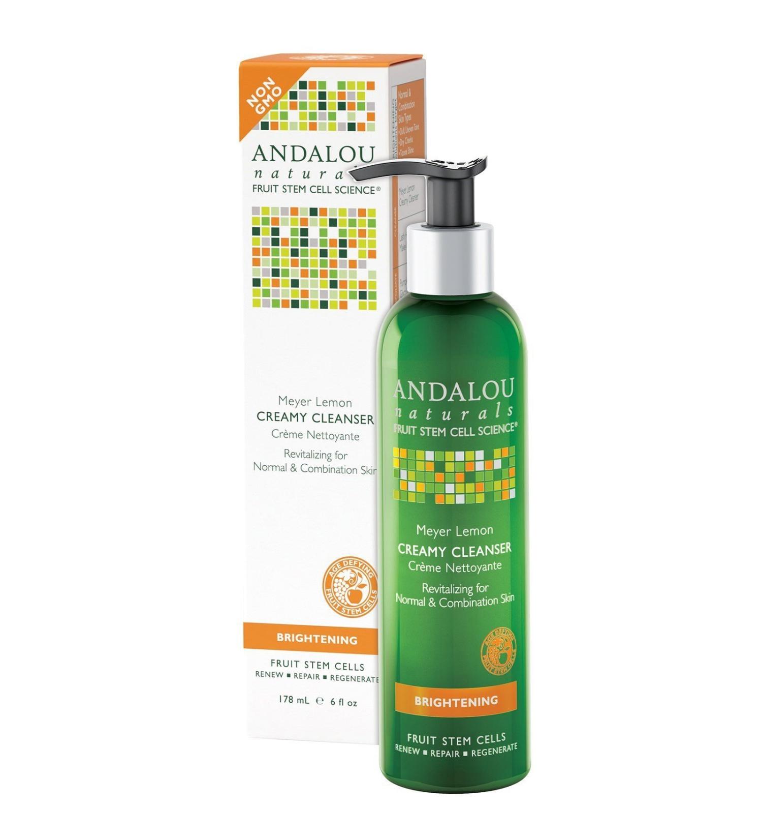 Andalou Naturals Creamy Cleanser Meyer Lemon + C Brightening 6 fl oz (178 ml)