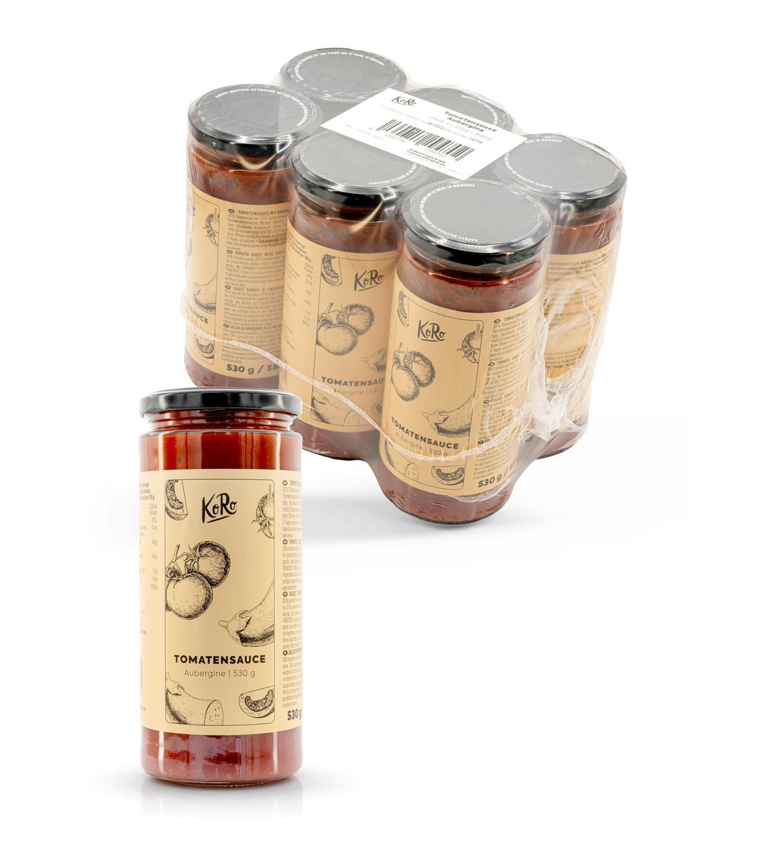Choir KoRo Tomato sauce with eggplant 6 x 530 g - Buy Online on GoSupps.com