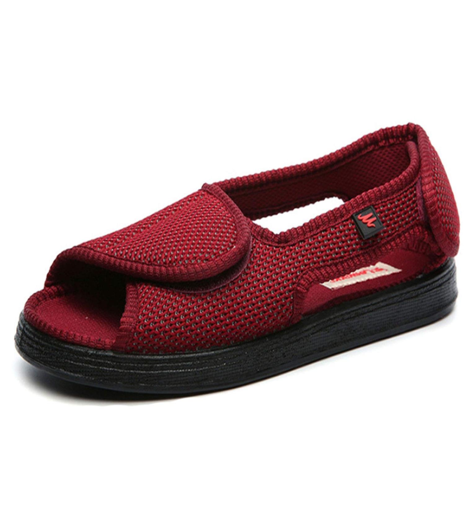 DXDUI Diabetic Flat Shoes - Health Shoes for Foot Deformity - Summer Comfort - Unisex - Red - Size 47 - Buy Online on GoSupps.com
