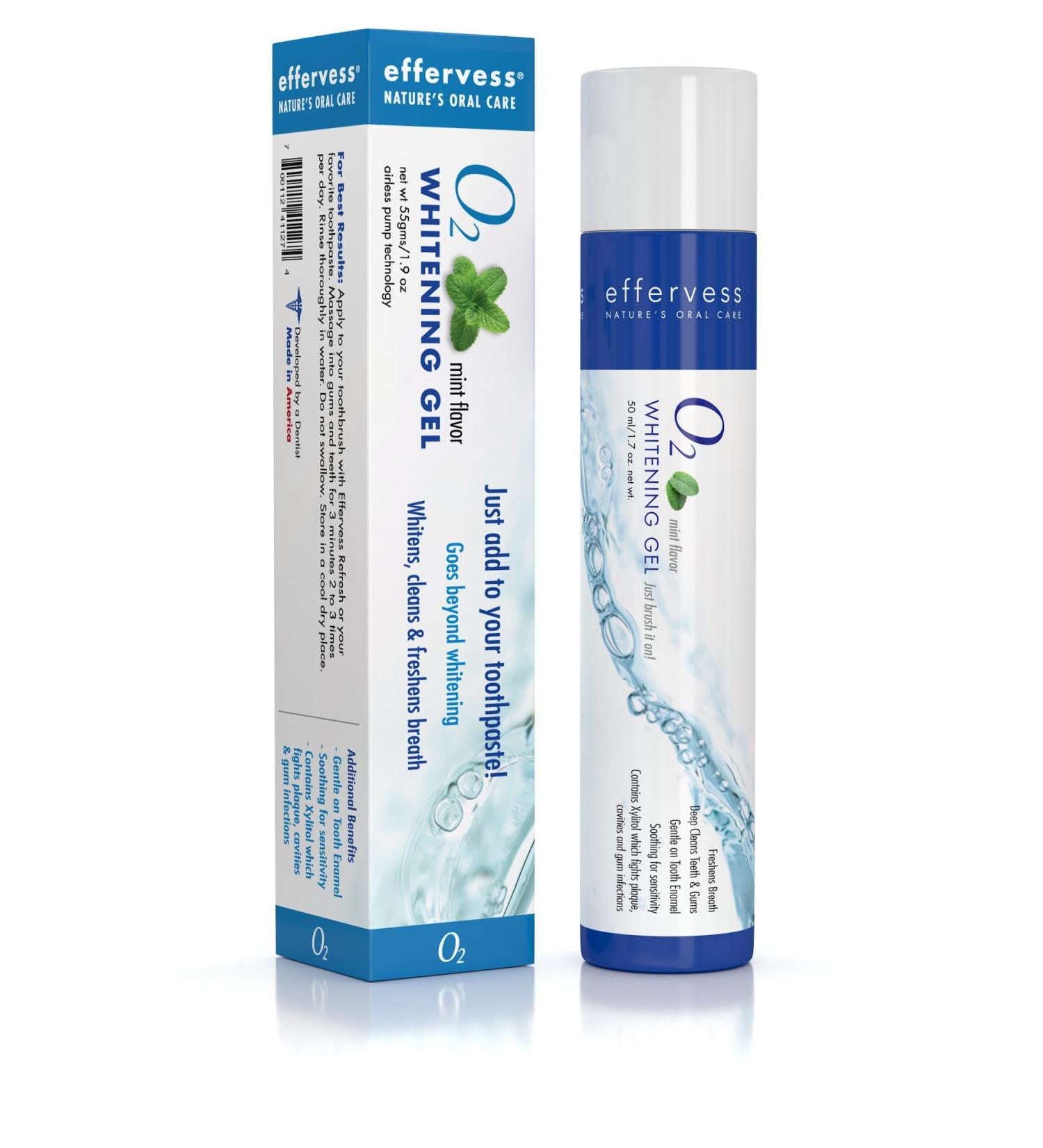 Effervess 02 Professional Tooth Whitening Gel - Professional Strength 50ml | Long-lasting Whitening | Easy-to-use Airless Pump Dispenser - Buy Online on GoSupps.com