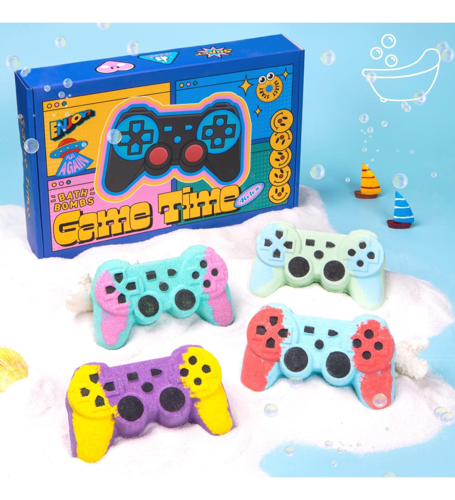 KHH Game Bath Bombs Gift Set - Handmade Organic Bathbombs for Ultimate Relaxation - Great Gift for Gamers and Boyfriends - Buy Online on GoSupps.com