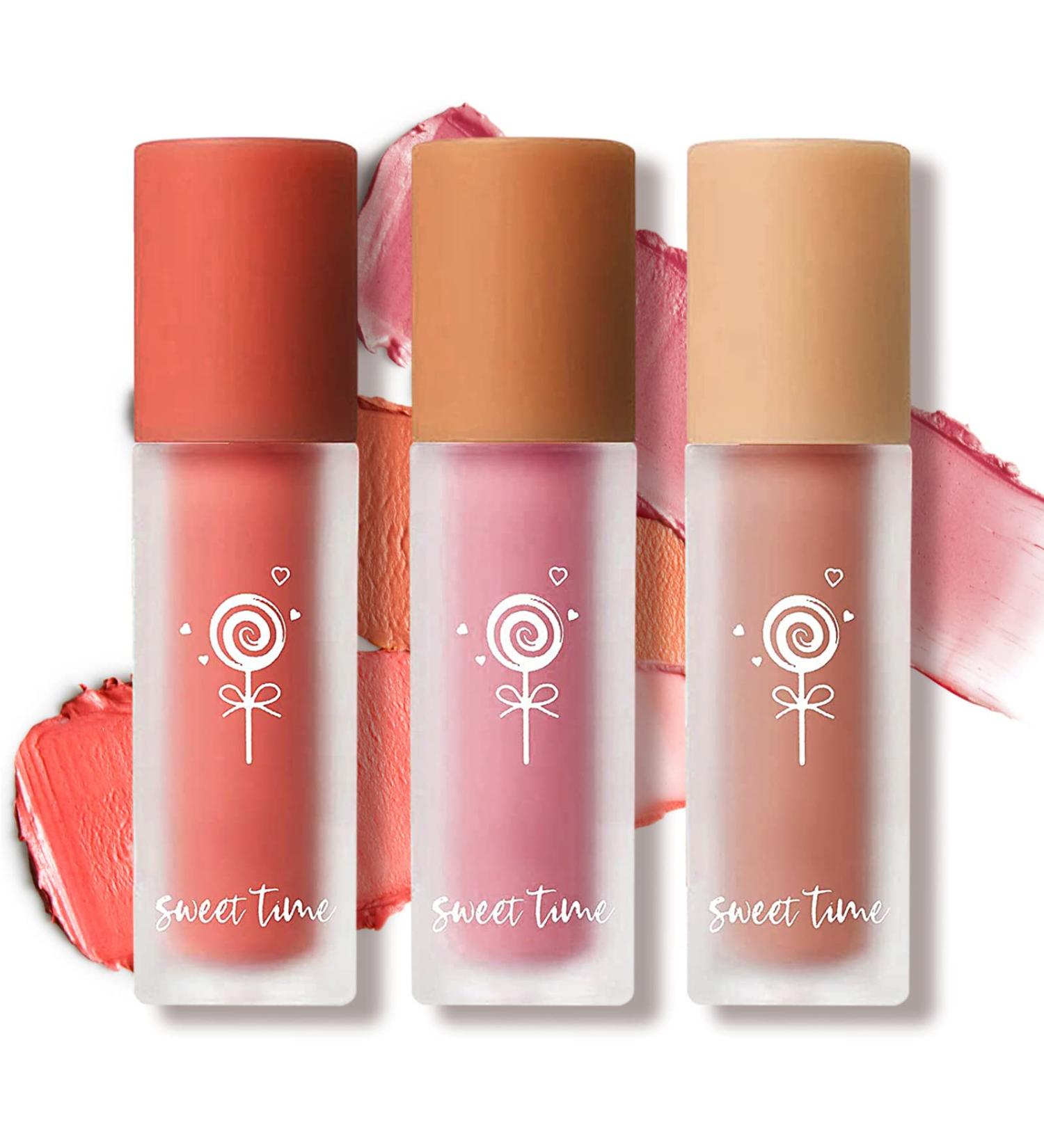 3-Piece Cream Liquid Blush Trio Set | Lightweight & Waterproof Cheek Tint Makeup Kit | Long-Lasting & Natural-Looking Matte Finish - Buy Online on GoSupps.com