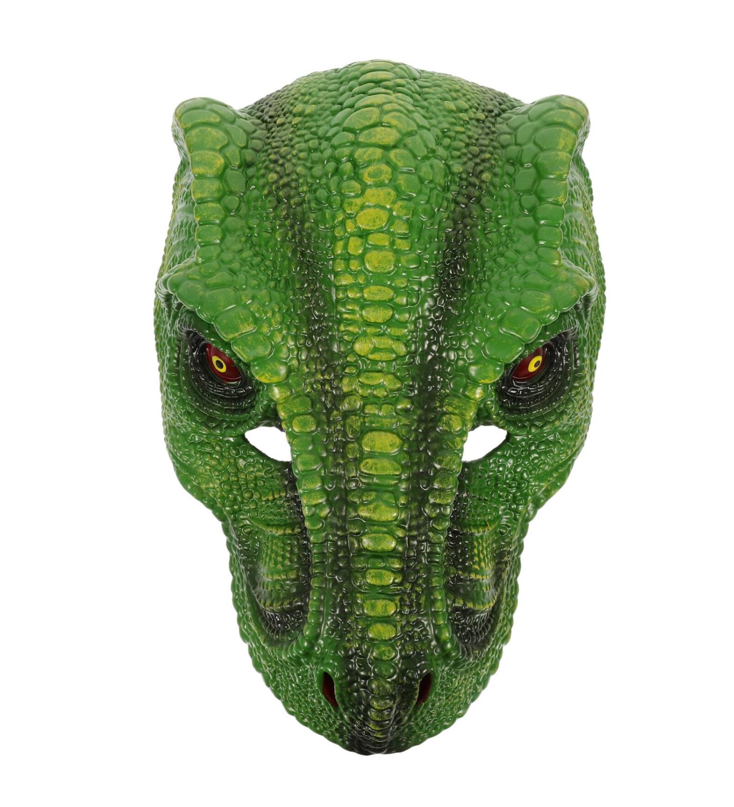 Buy Holidyoyo Dinosaur Mask | Realistic PU Dino Mask for Halloween Cosplay & Fun | International Shipping Available - Buy Online on GoSupps.com