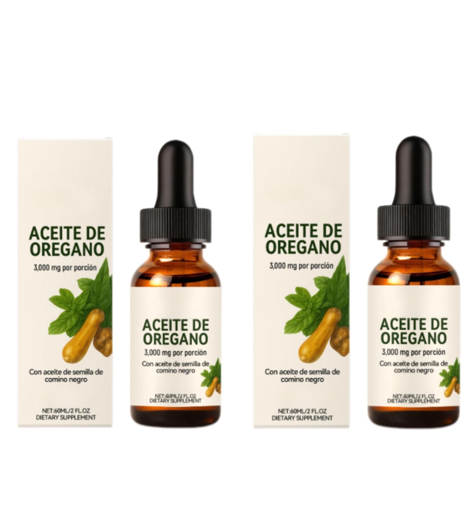 Huile d'origan biologique en gouttes avec de l'huile de nigelle pour le soutien du syst me immunitaire la sant respiratoire et le bien- tre digestif 2Pcs - Buy Online on GoSupps.com
