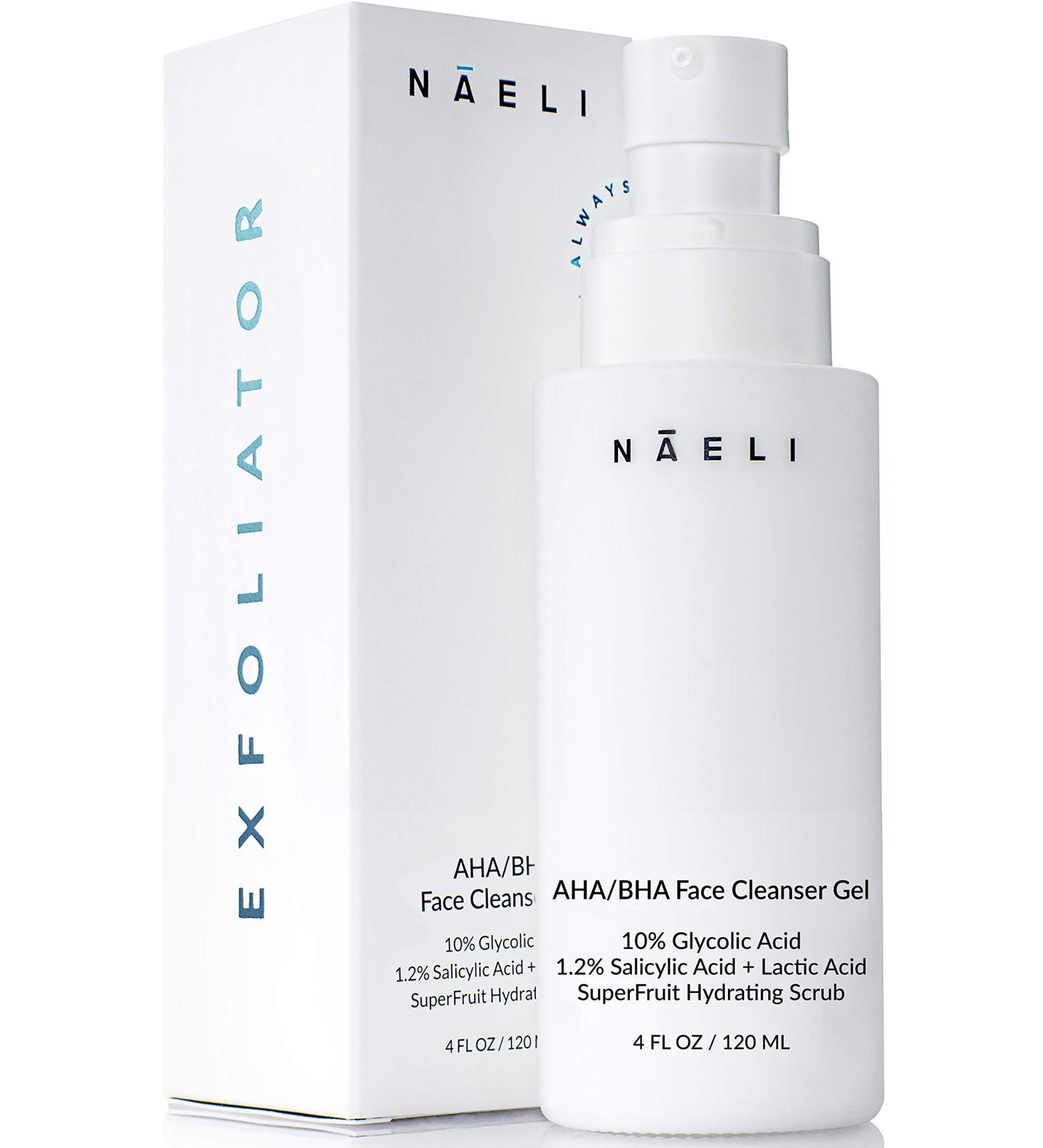 AHA/BHA Exfoliating Face Wash - 10% Glycolic Acid & Salicylic Acid Cleanser for Anti-Aging, Acne, and Wrinkle Reduction - Vegan & Cruelty-Free - 4 oz - Buy Online on GoSupps.com