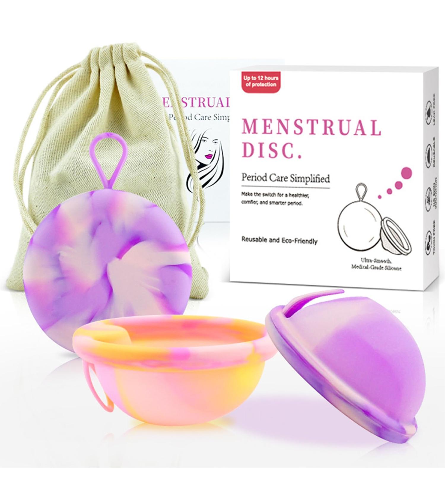 Scboy Reusable Menstrual Disc & Cup - 100% Medical Silicone - Size S+L - Perfect for Swimming & Intimacy - Eco-Friendly Feminine Care - Buy Online on GoSupps.com