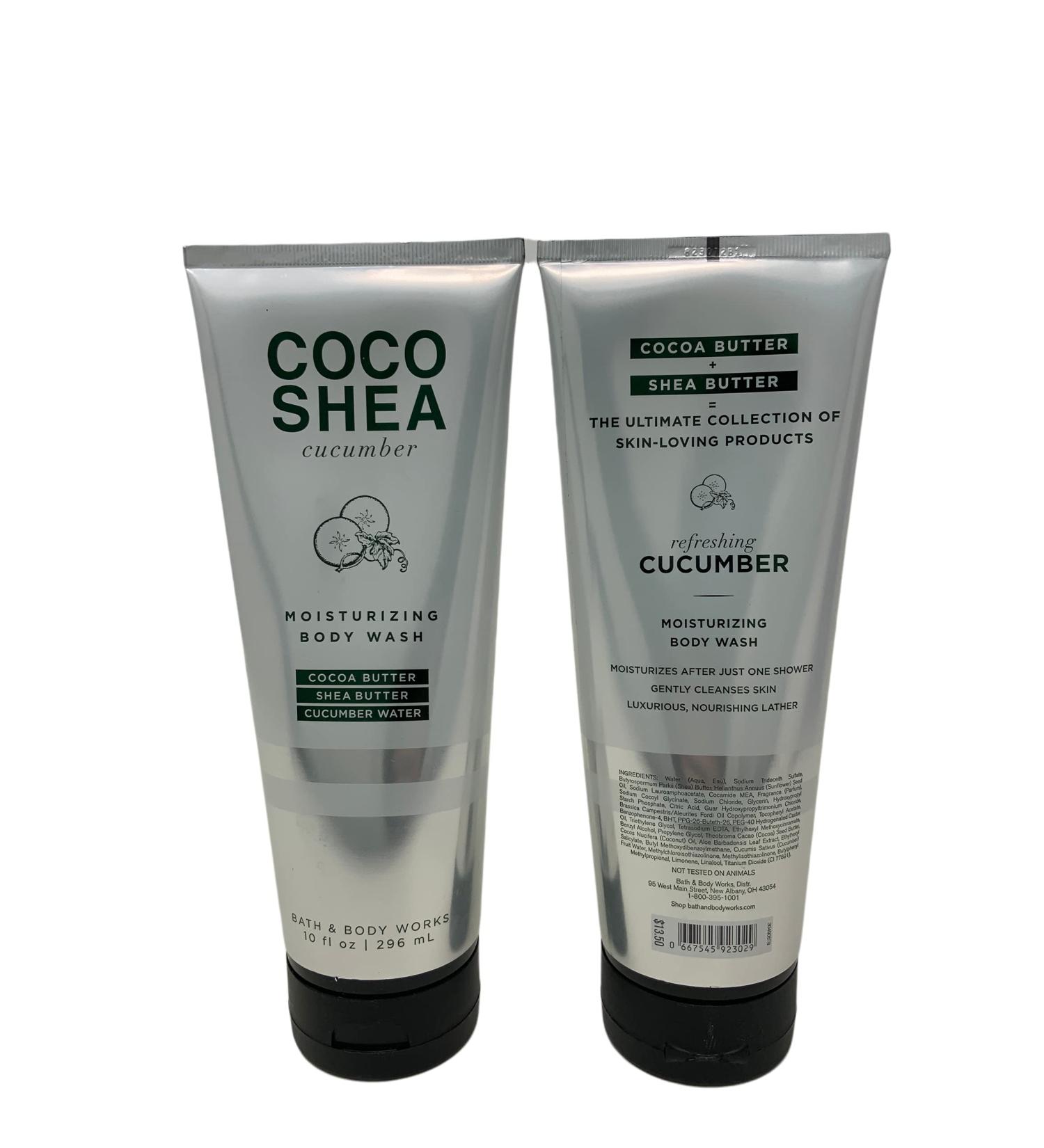 Bath and Body Works Coco Shea Coconut Moisturizing Body Wash 10 oz (Cucumber)