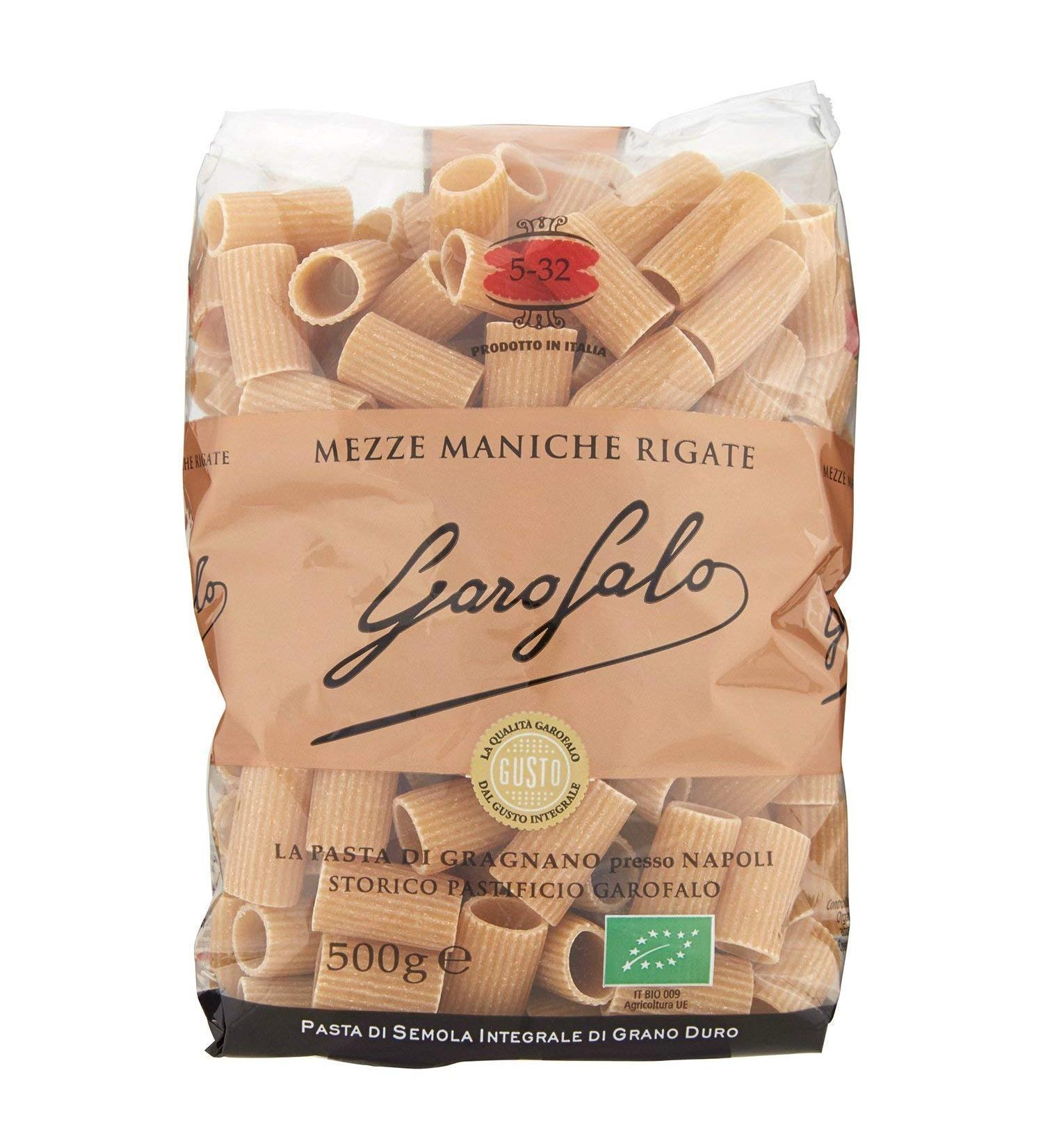 YesEatIs Garofalo - Special BOX - Organic Wholemeal Pasta - MEZZE MANICHE RIGATE 5-32 (1Kg) + PAPPARDELLE 5-13 (1Kg)