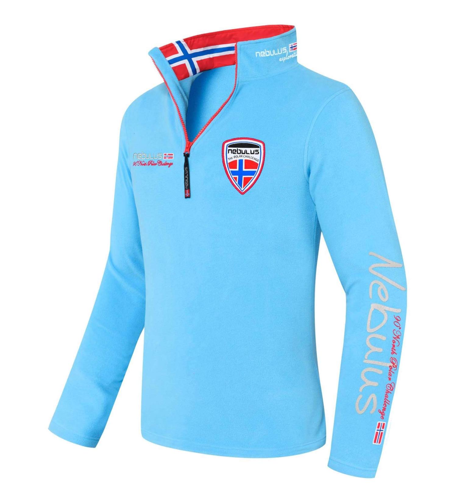 Nebulus Men's SKANDINAVIA Fleece Sweater - Warm Half Zip Fleece in M Malibu | International Shipping - Buy Online on GoSupps.com
