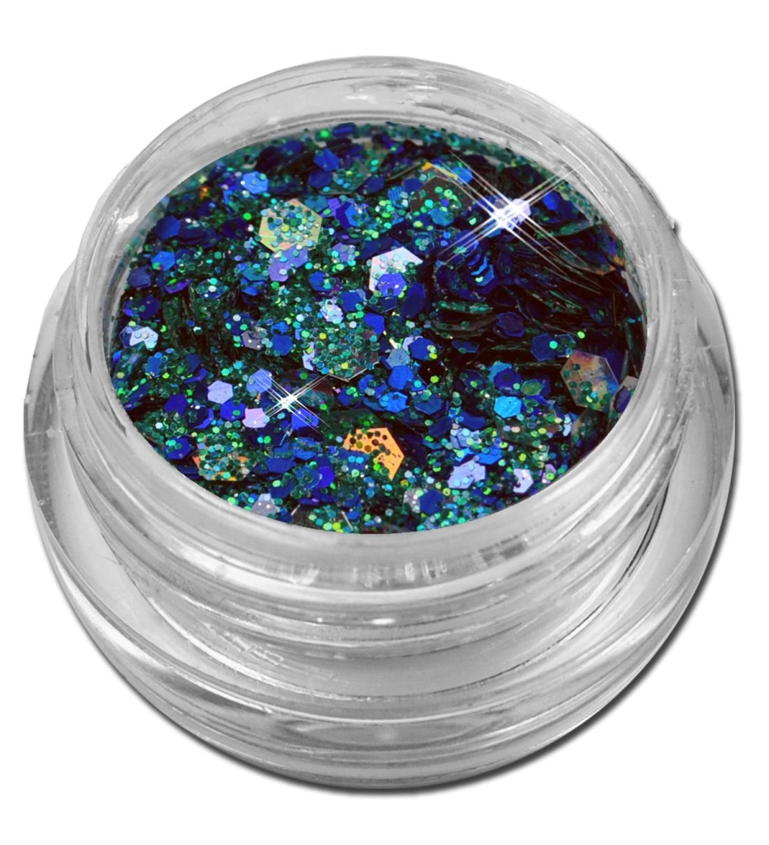 Glamour Mix Glitter Glitter Powder Green - Blue Nail Art 019