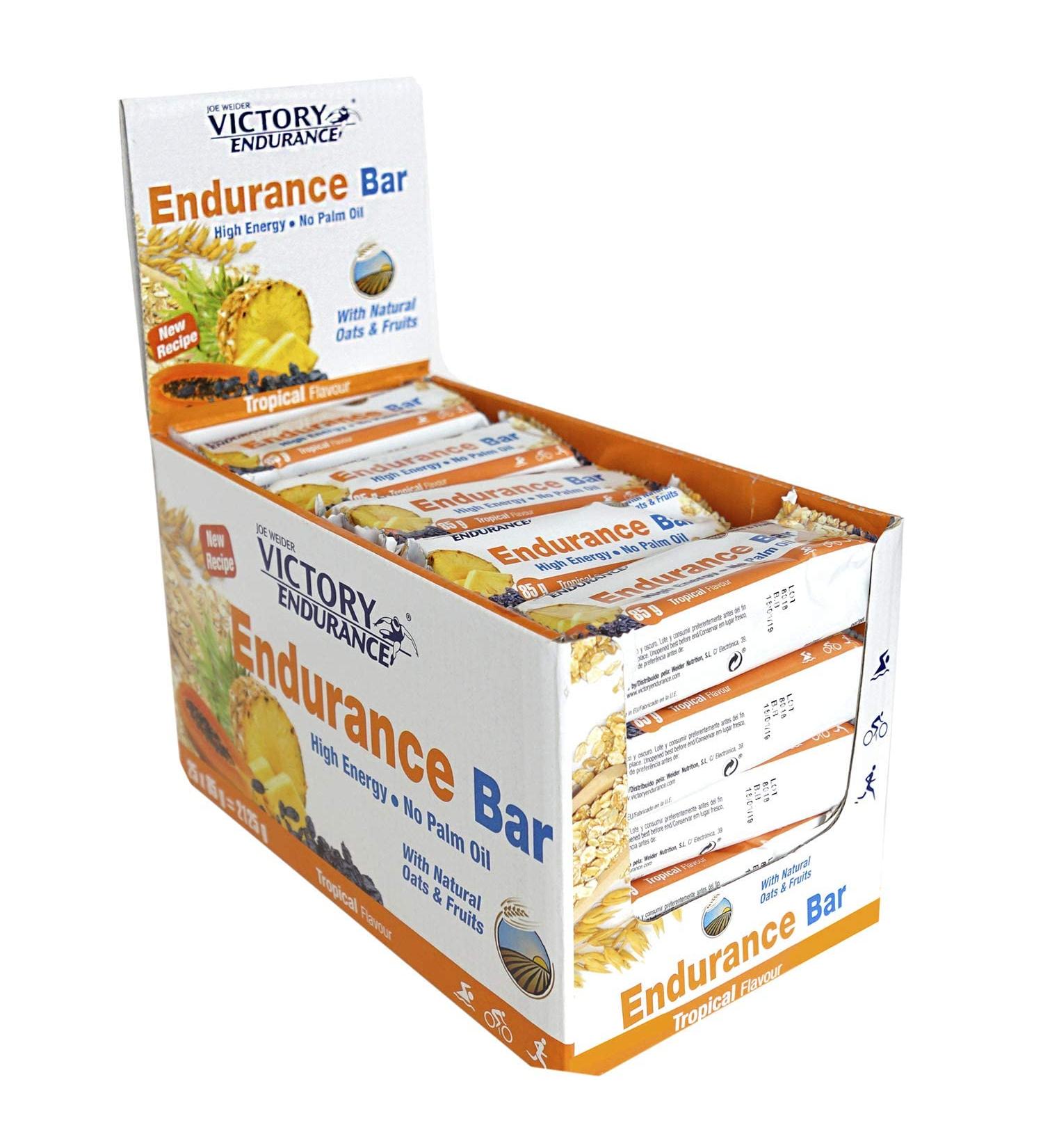 Victory Endurance - Endurance Bar (25x85g) Tropical Flavor Energy Bar Palm Oil Free 46 Percent Oats With Digestive Enzymes - Buy Online on GoSupps.com