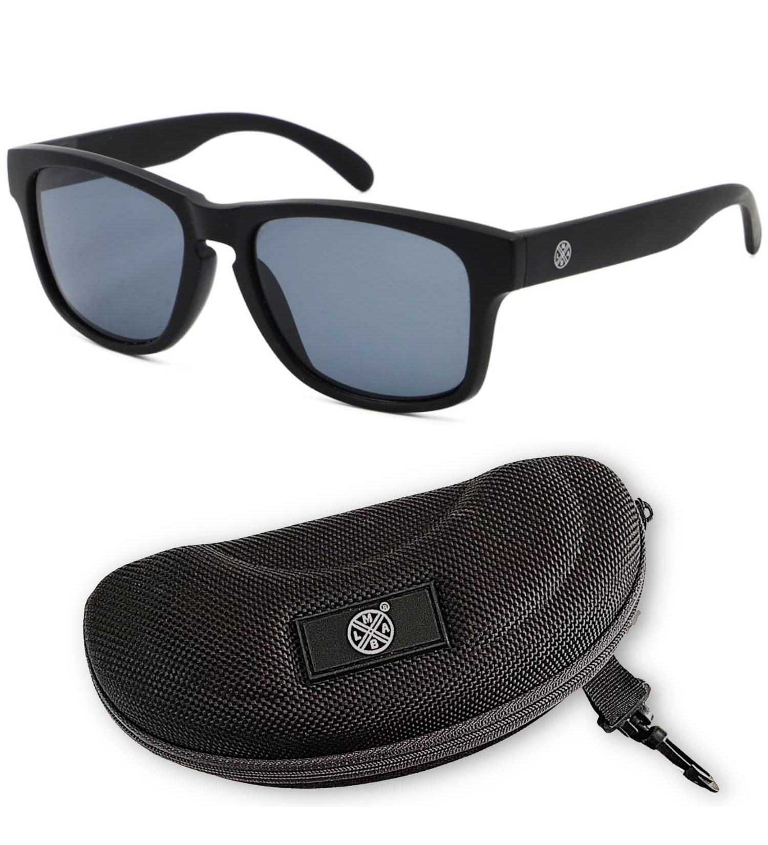 LMAB Floating Polarized Glasses for Fishing - Sclera Mirrored Model with Case & Bag - Black/Charcoal - Buy Online on GoSupps.com