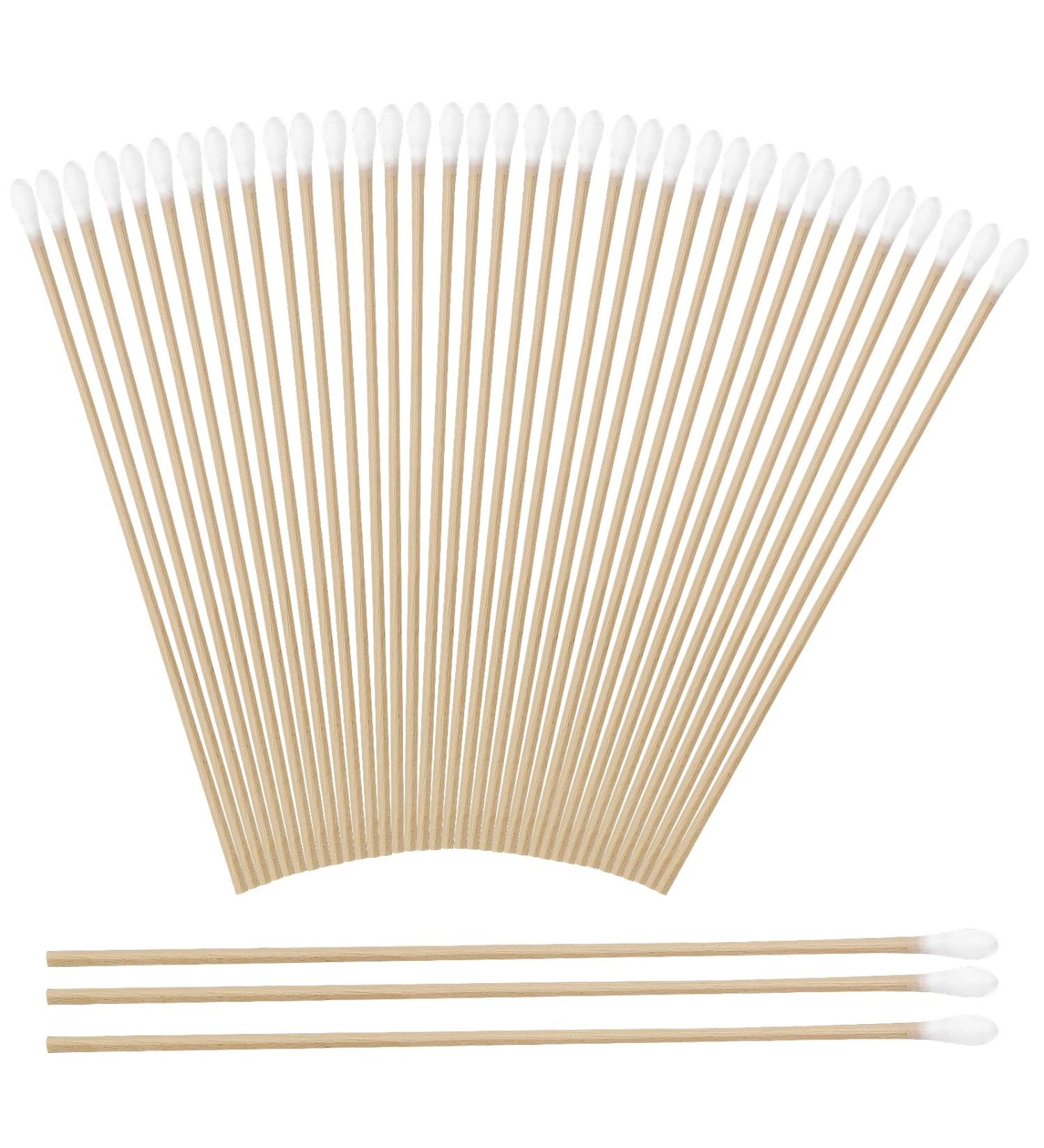6 Inch Long Cotton Buds 200pcs - Extra Long Handle Ear Buds for Cleaning, Makeup, Jewelry - 15cm Cotton Swabs - Buy Online on GoSupps.com