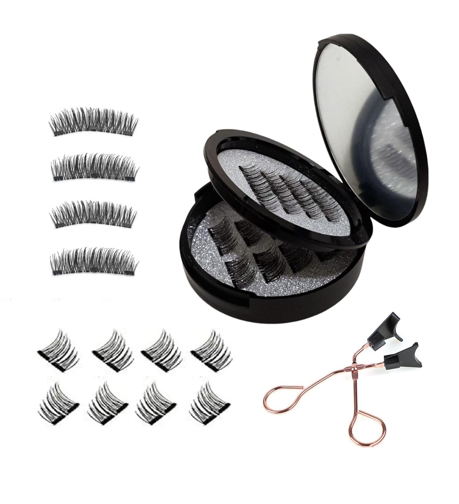 6 Pairs Magnetic Eyelashes with Eyelashes Clips Reusable 3D Natural Effect Fake Lashes Waterproof Soft Magnetic Eyelashes Extension Set with Applicator for Women Girls Easy to Wear and Removal - Buy Online on GoSupps.com
