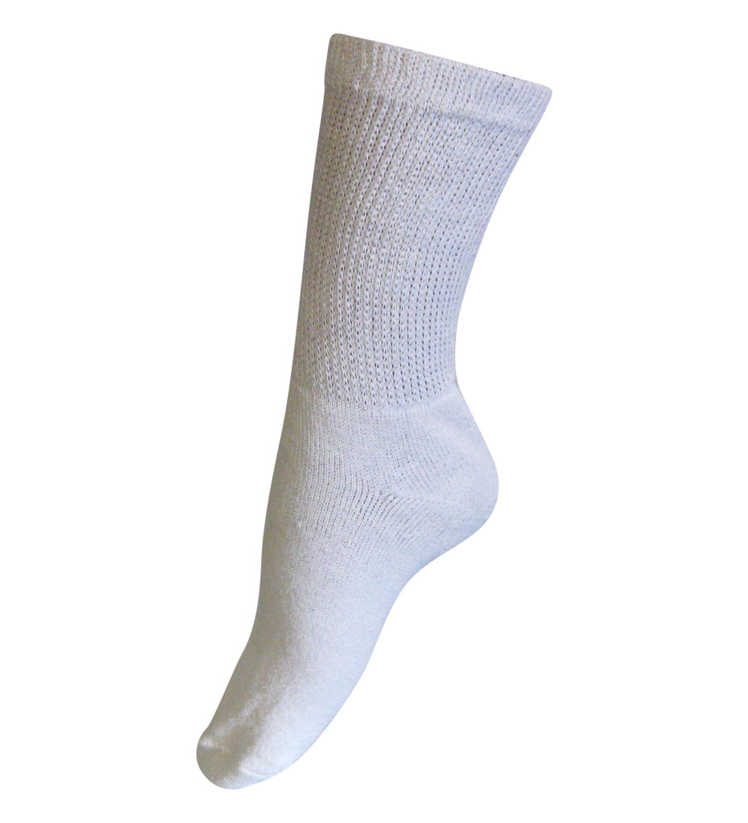Diabetic Men's Crew Socks (3 Pack) 10-13 White | Made in USA - Buy Online on GoSupps.com