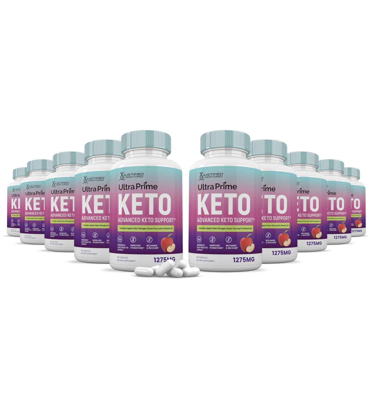 (10 Pack) Ultra Prime Keto ACV Pills 1275MG Keto Support Blend Alternative to UltraPrime Keto ACV Gummies Formulated with Apple Cider Vinegar Extra Virgin Olive Oil Powder Green Tea Leaf 600 Capsules - Buy Online on GoSupps.com